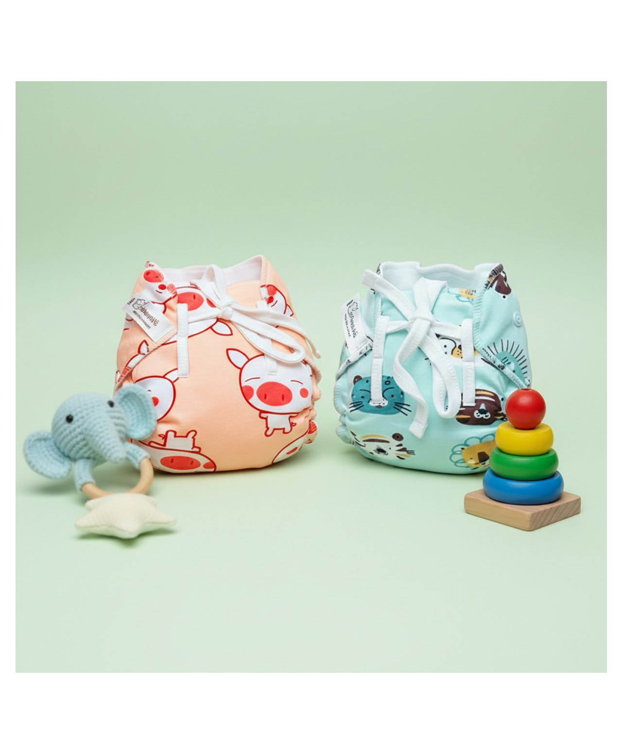 Snugkins Baby Langot & Nappies for Newborn Babies 0-6 Months Pack of 2-picture-2