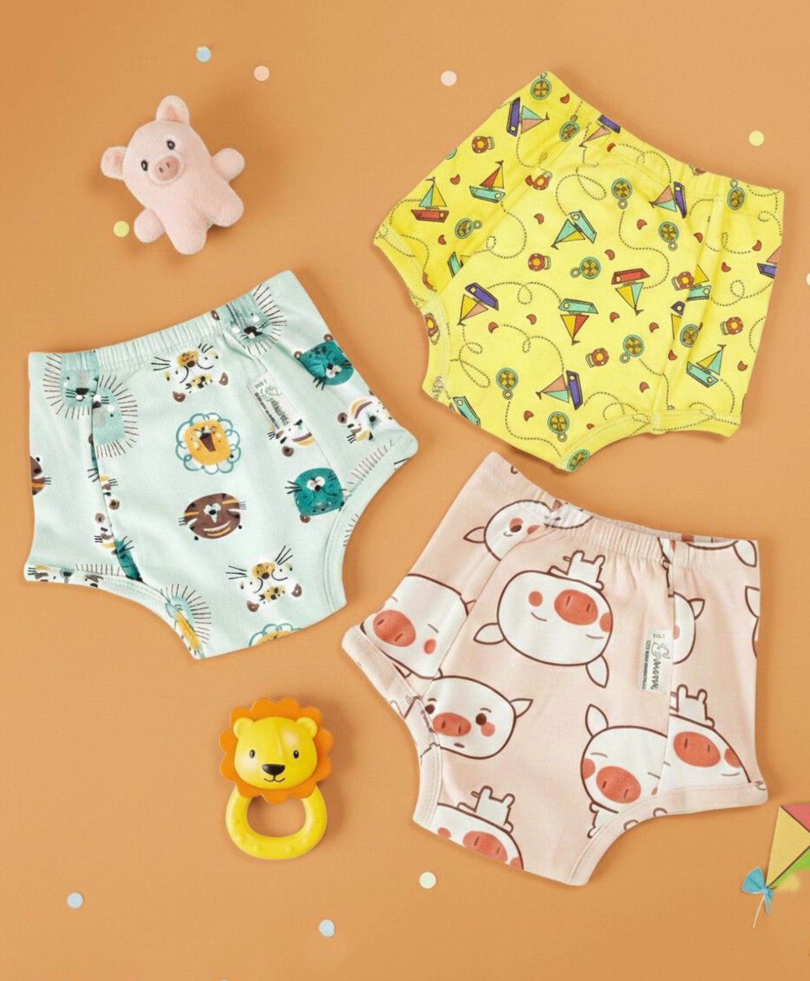 Snugkins Padded Potty Training Underwear for Babies & Toddler 9-12 Months Pack of 3-picture-0