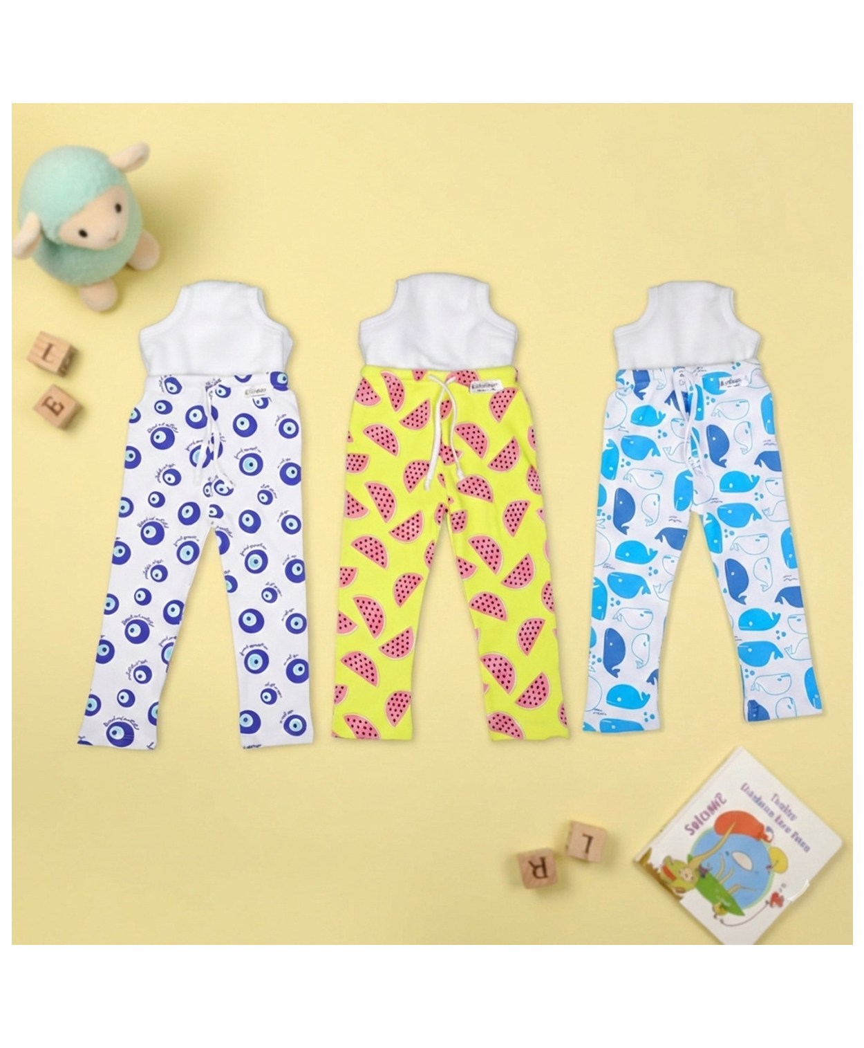 Snugkins Padded Potty Training Pajama for Babies & Toddler 3-4 years Pack of 3-picture-31