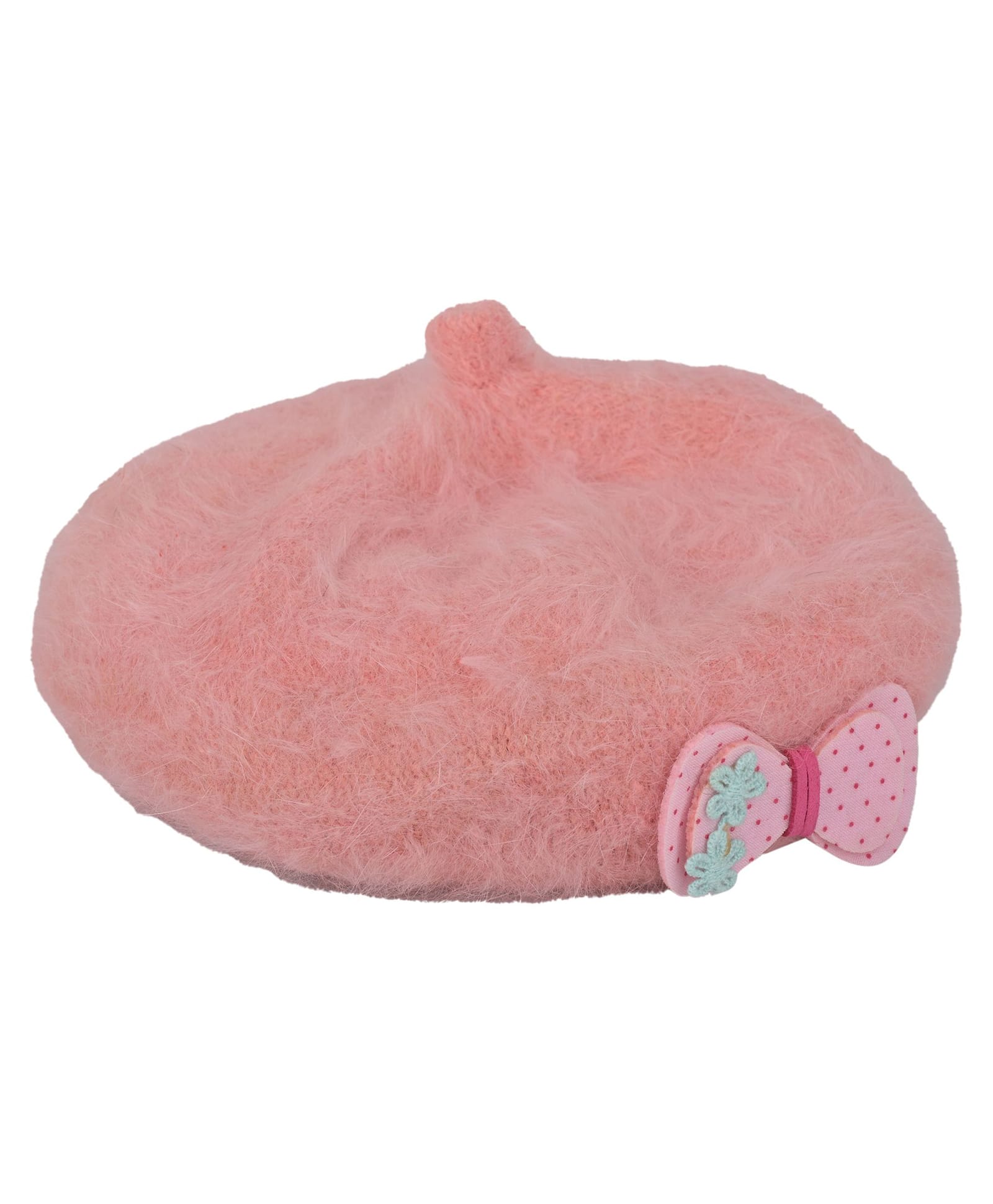 Kid-O-World Knit Bow Applique Detailed Beret Cap - Light Peach - Circumference 48 Cm-image-22