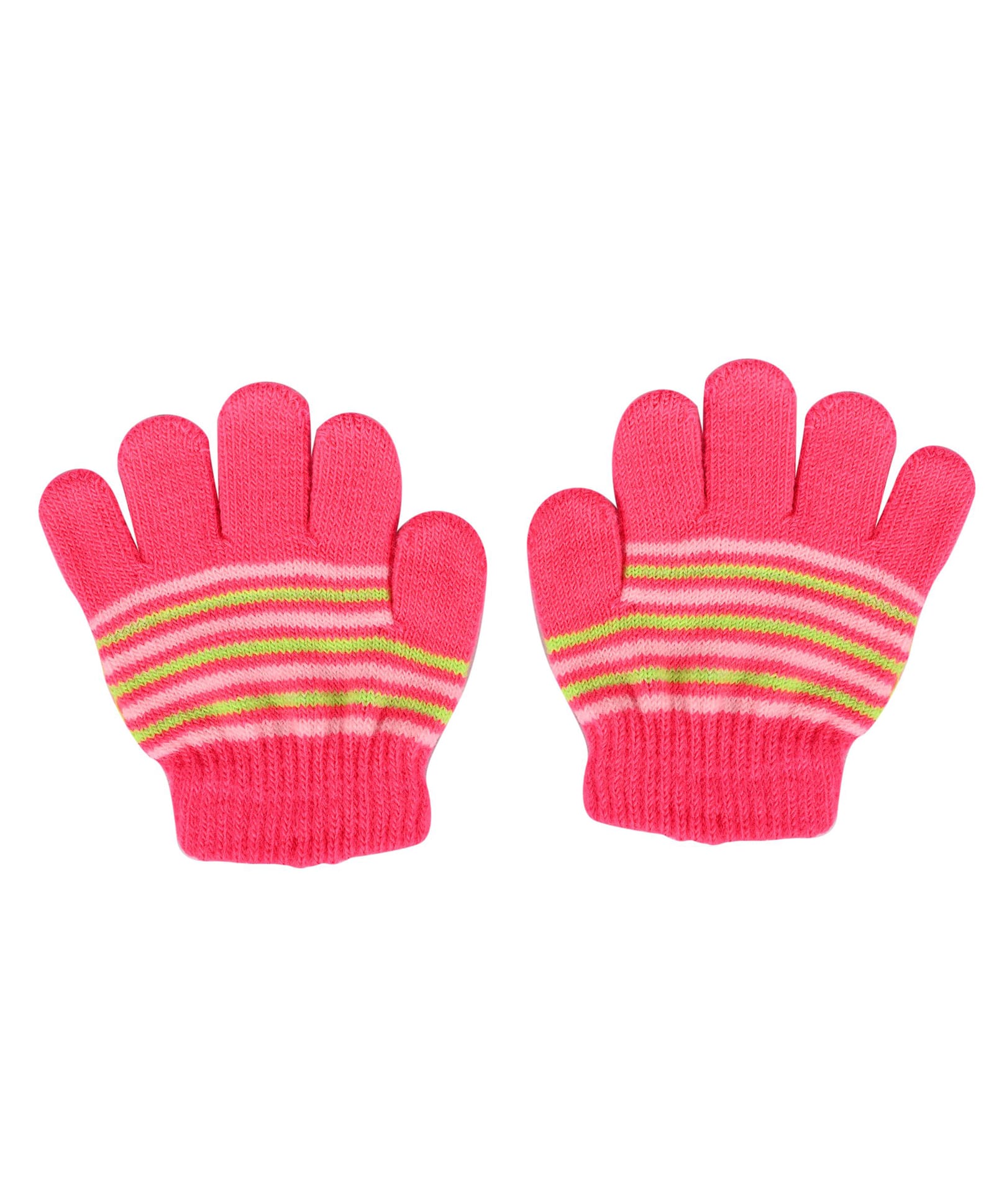 Kid-O-World Knit Striped Gloves - Dark Peach-picture-24