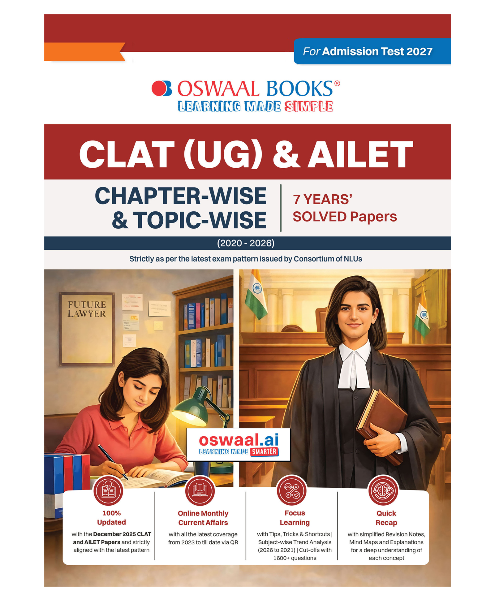OSWAAL BOOKS CLAT (UG) and AILET| 7 Years' Chapter-wise and Topic-wise Solved Papers| (2020 -2025) | For 2027 Admission Test-image-9