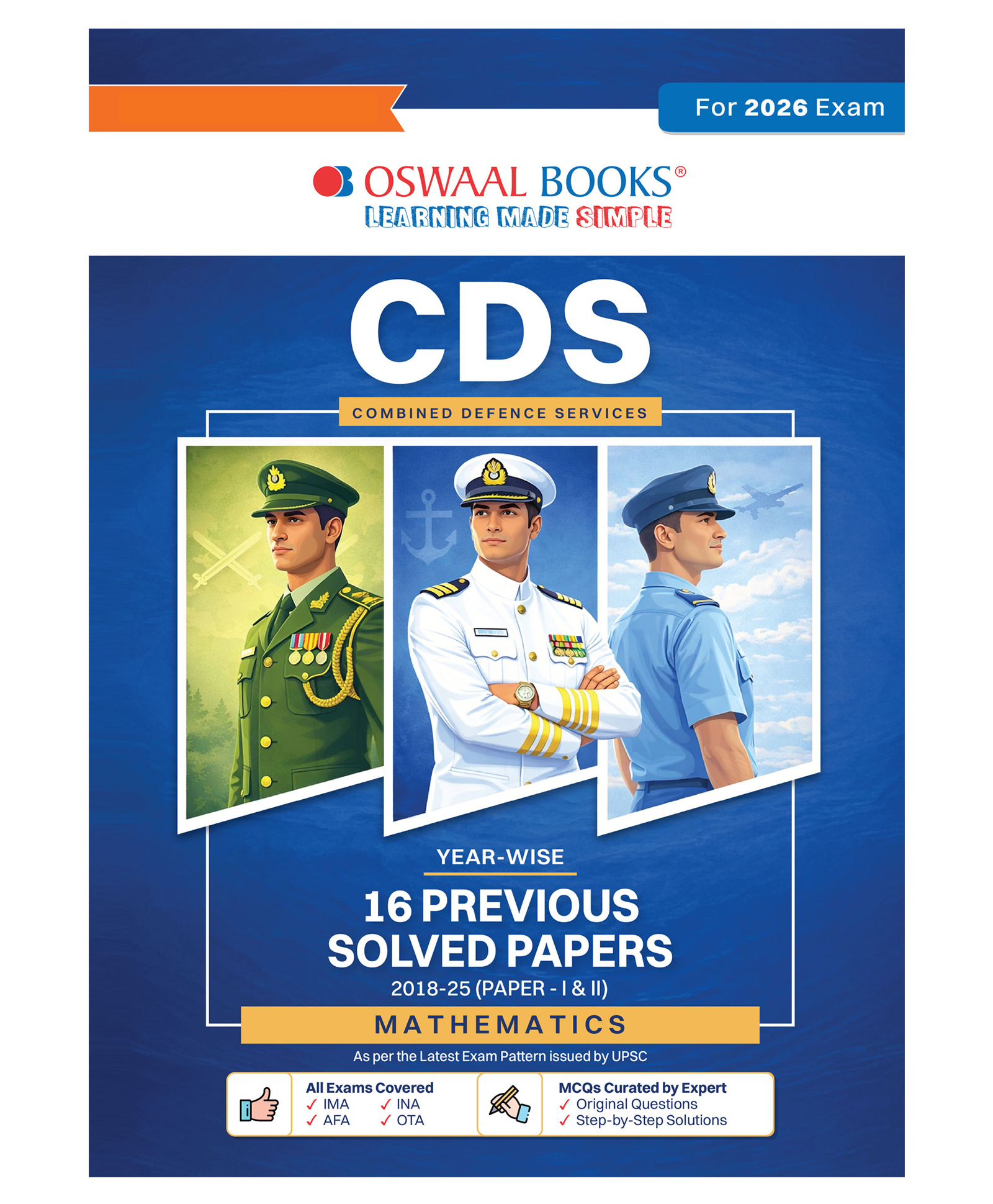 OSWAAL BOOKS CDS (Combined Defence Services) 16 Solved Papers Year-wise 2018-2025 (I & II) | Mathematics-image-4