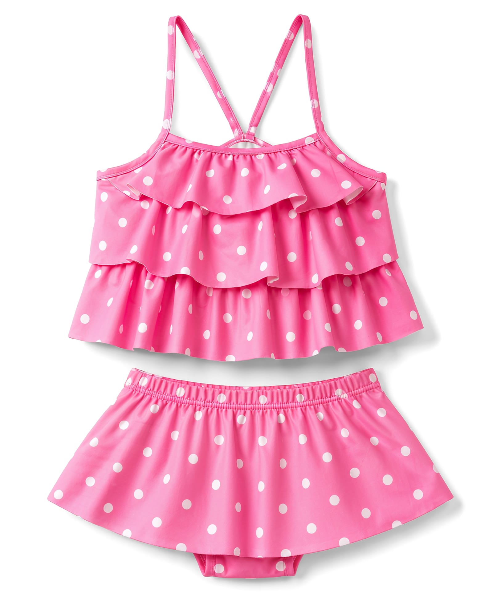 Babyhug Water Repellant Sleeveless Two Piece Swimsuit With Polka Dots Print - Pink-image-48