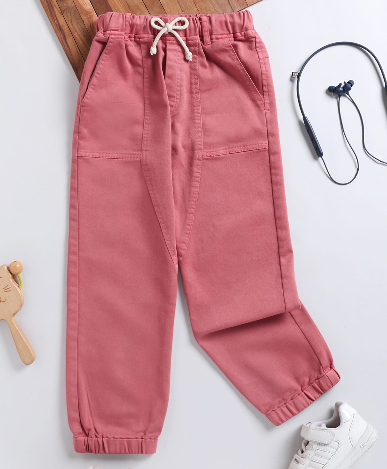 TOONYPORT Denim Woven Solid Jeans - Coral-picture-10