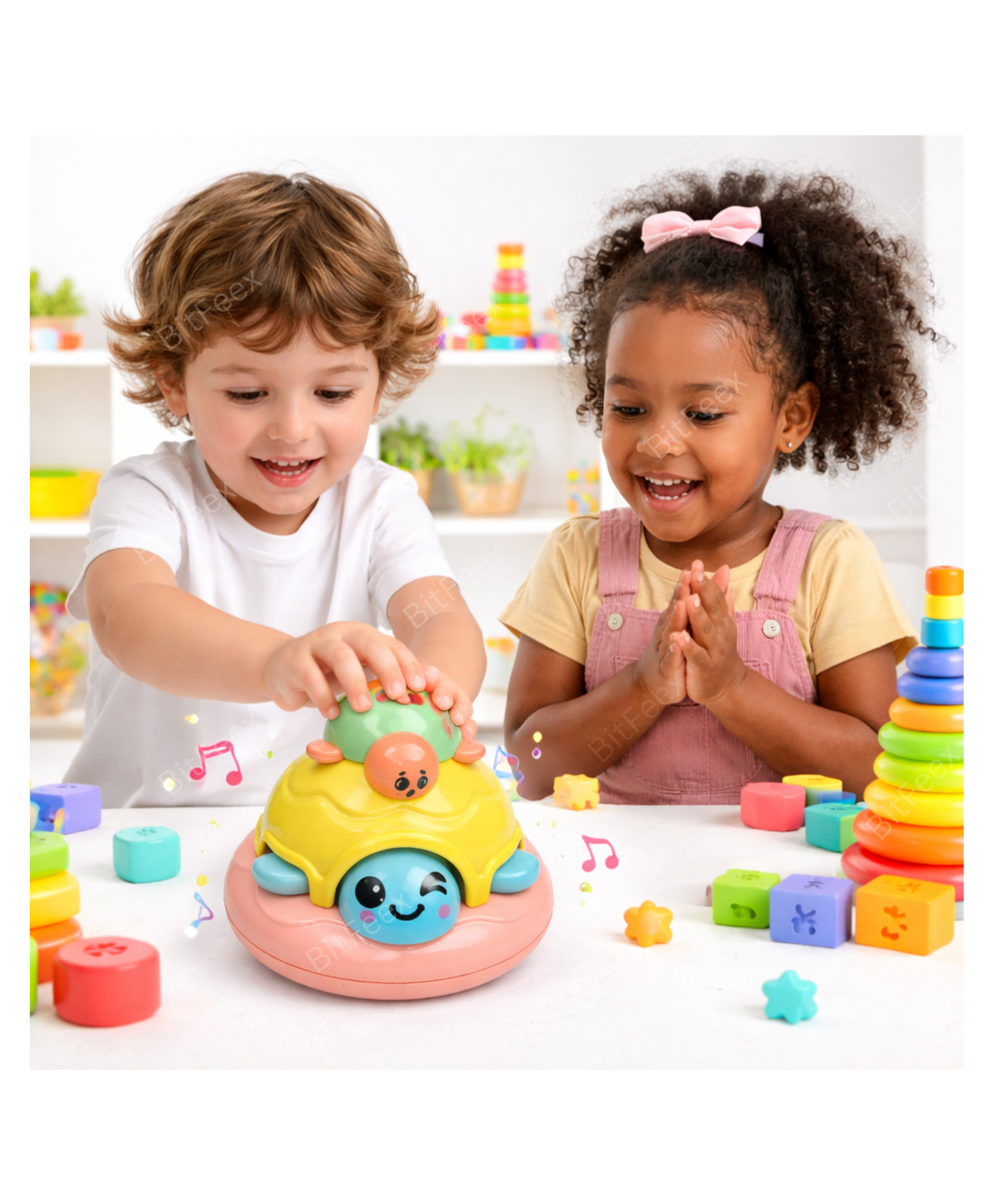 BitFeex Cute Cartoon Turtle Friction Toy for Kids Push and Go Learning Toy Friction Powered Animal Toys Preschool Toddlers Early Learning -Pack of 1 pcs, Color may vary-image-25