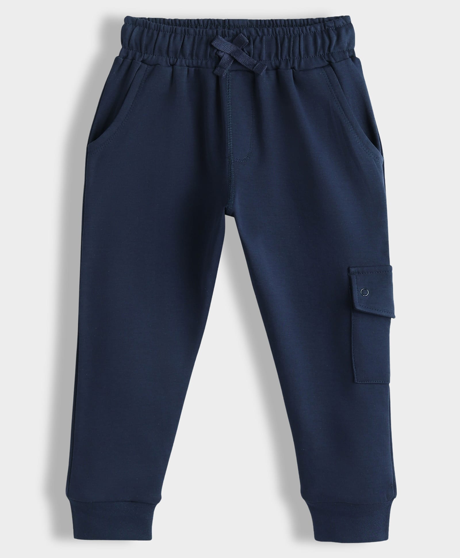 Orange Sugar 100% Cotton Knit Solid Cargo Joggers - Royal Blue-picture-25