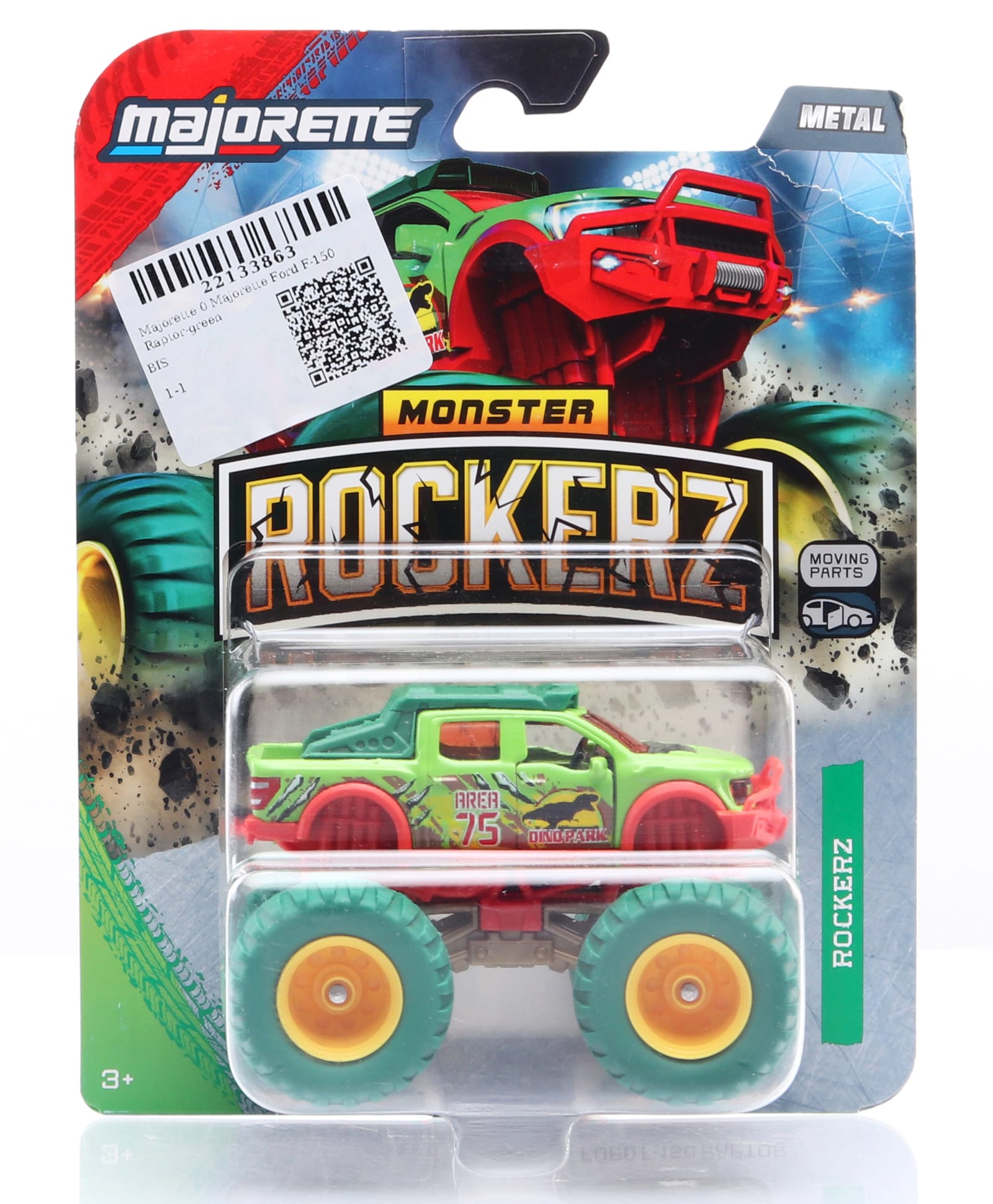 Majorette Ford F-150 Raptor Free Wheel Moving Monster Truck - Green-image-39