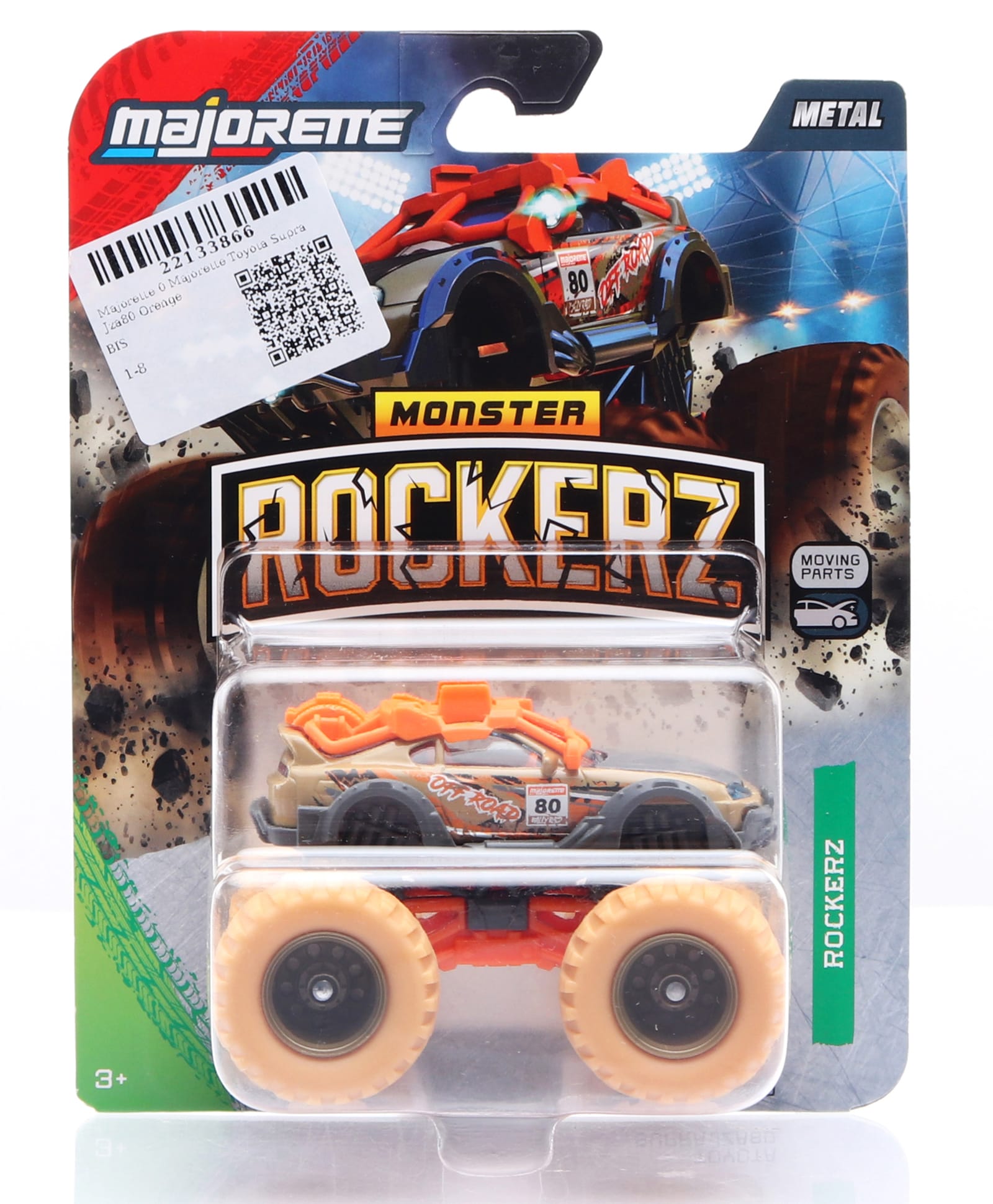 Majorette Toyota Supra Jza80 Die Cast Free Wheel Monster Truck - Orange-image-49