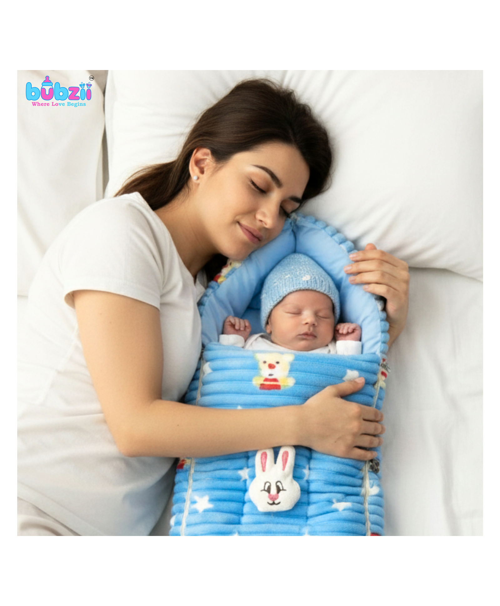 BUBZII Baby Velvet Sleeping Bag Sky 3 in 1 Baby Carry Nest Cum Sleeping Bag 0to12 Months Velvet Baby Carry Bed Cum Sleeping Bag for boys-image-49