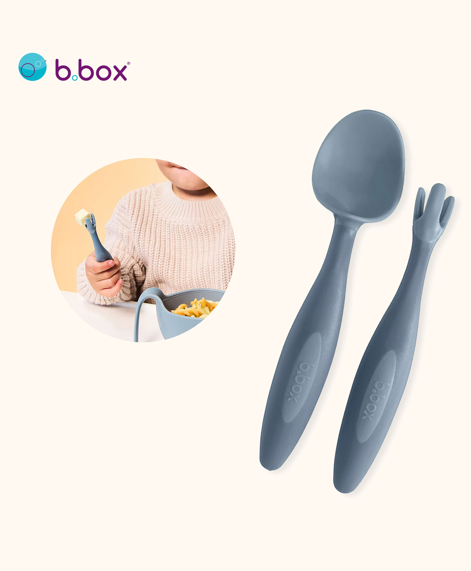 b.box Toddler Fork & Spoon Cutlery Set - Ocean Blue-picture-15
