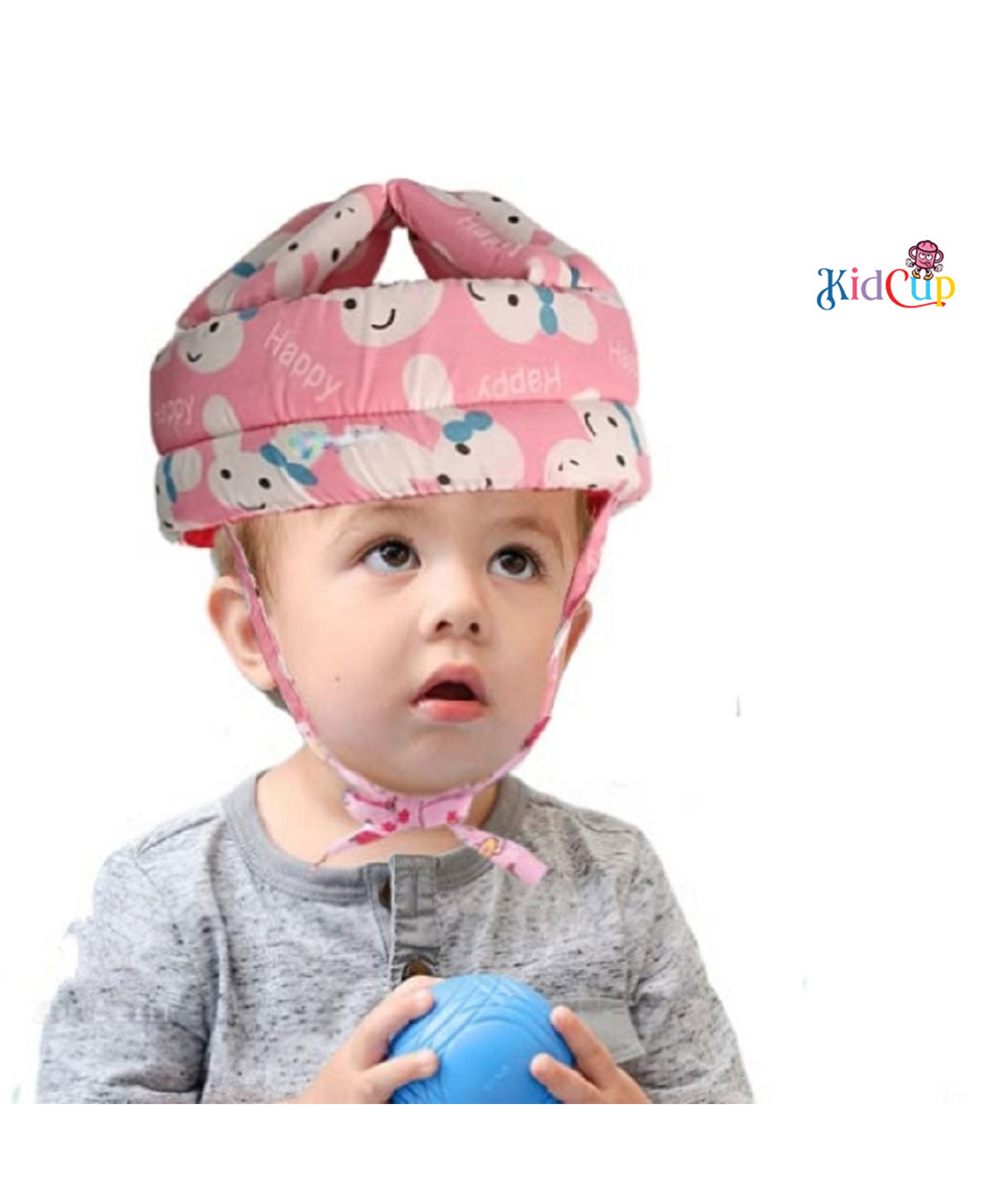 Kidcup Adjustable Cushioned Baby Safety Helmet Happy Pink (Print May Vary)-image-19