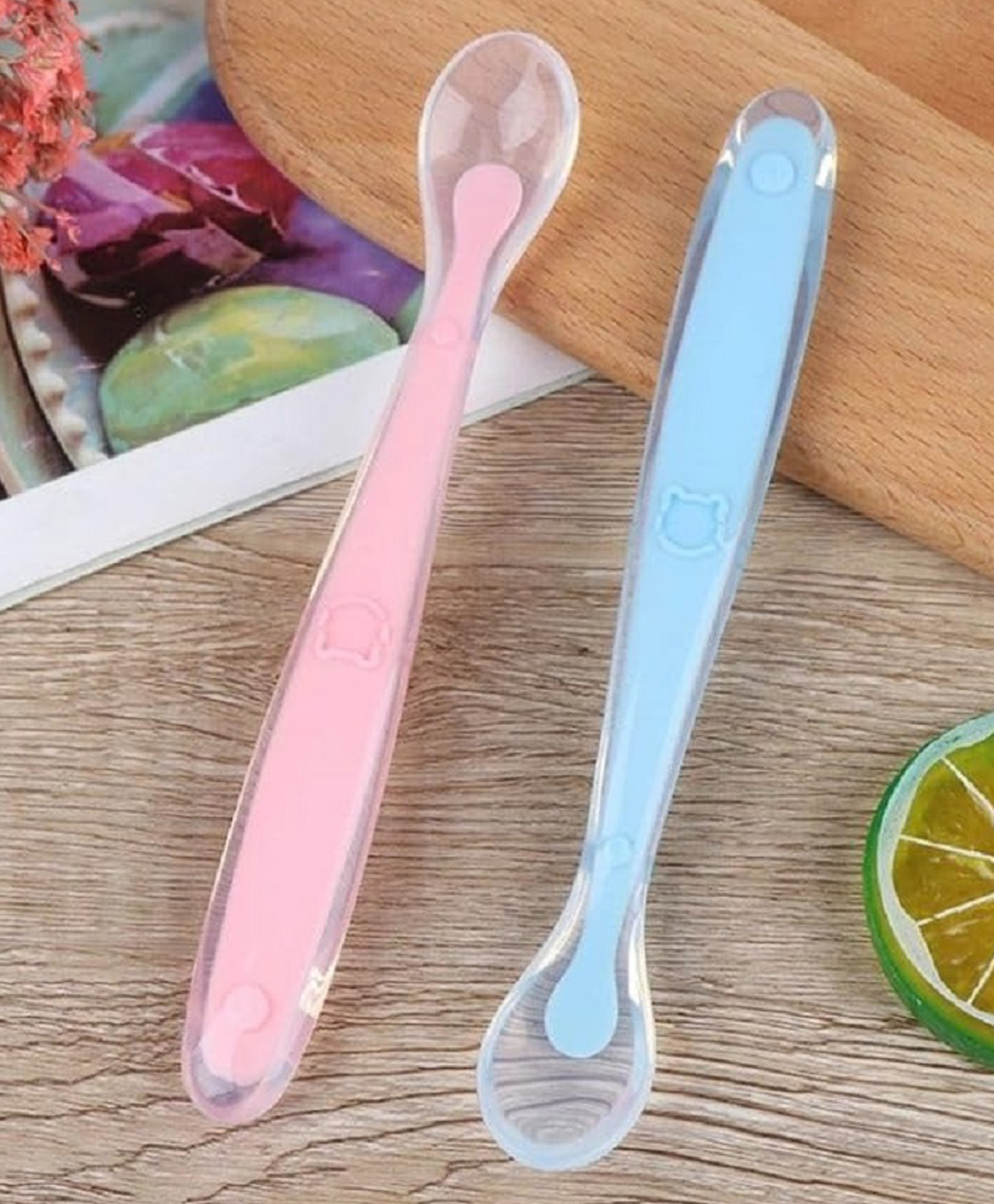 Kidcup Soft Tip Silicone Gel Spoon - Pink & Blue ( Pack of 2)-image-23