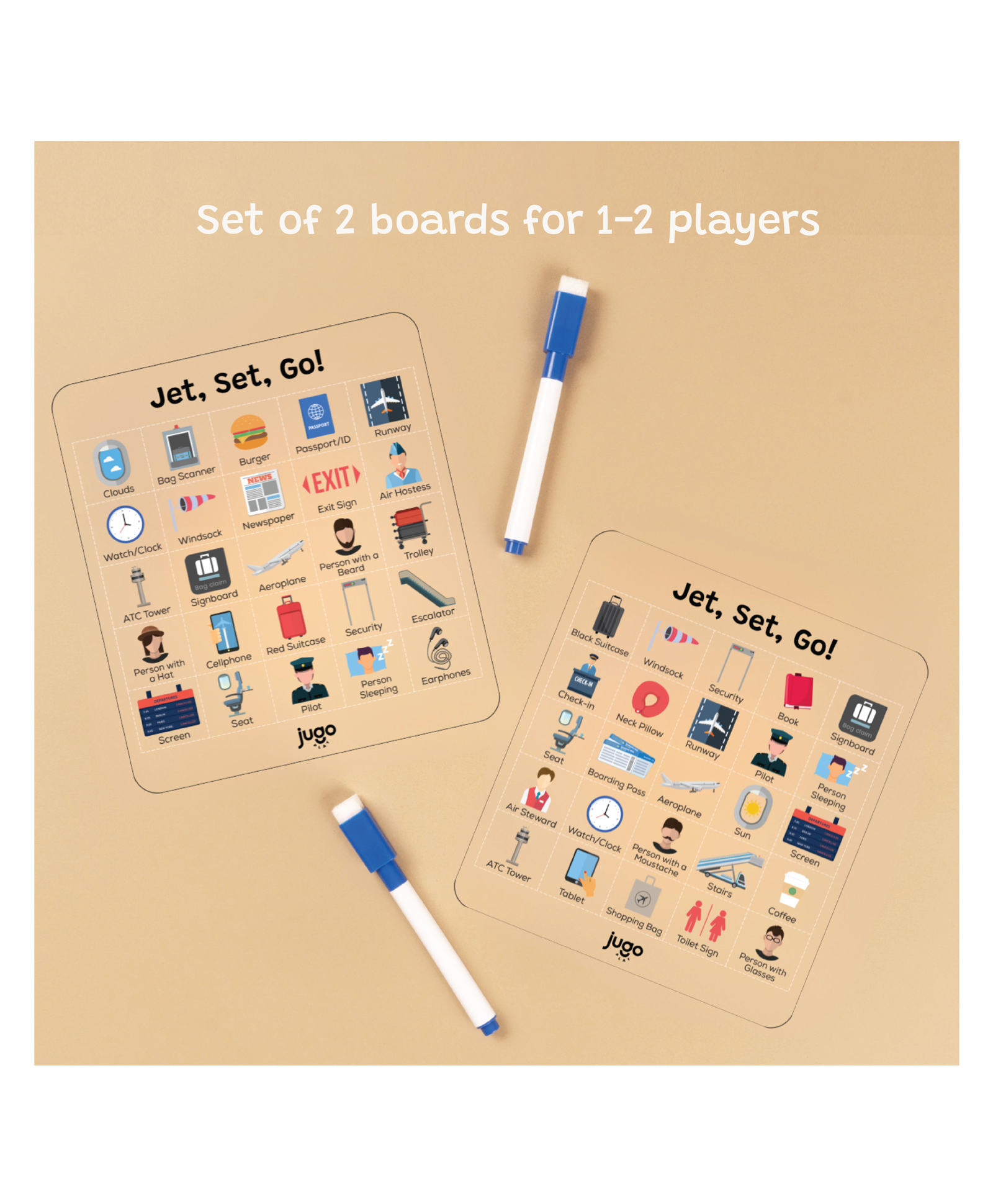 Jugo Play Jet, Set, Go! Airport Game- Multicolor-image-5