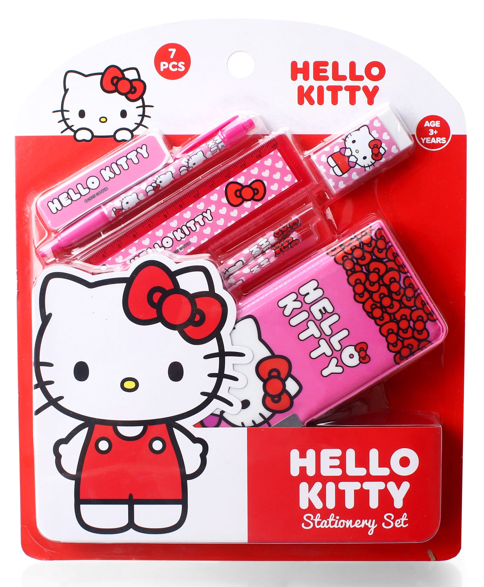 Hello Kitty Stationery Set Pack of 7 Pieces - Red & Pink-image-38
