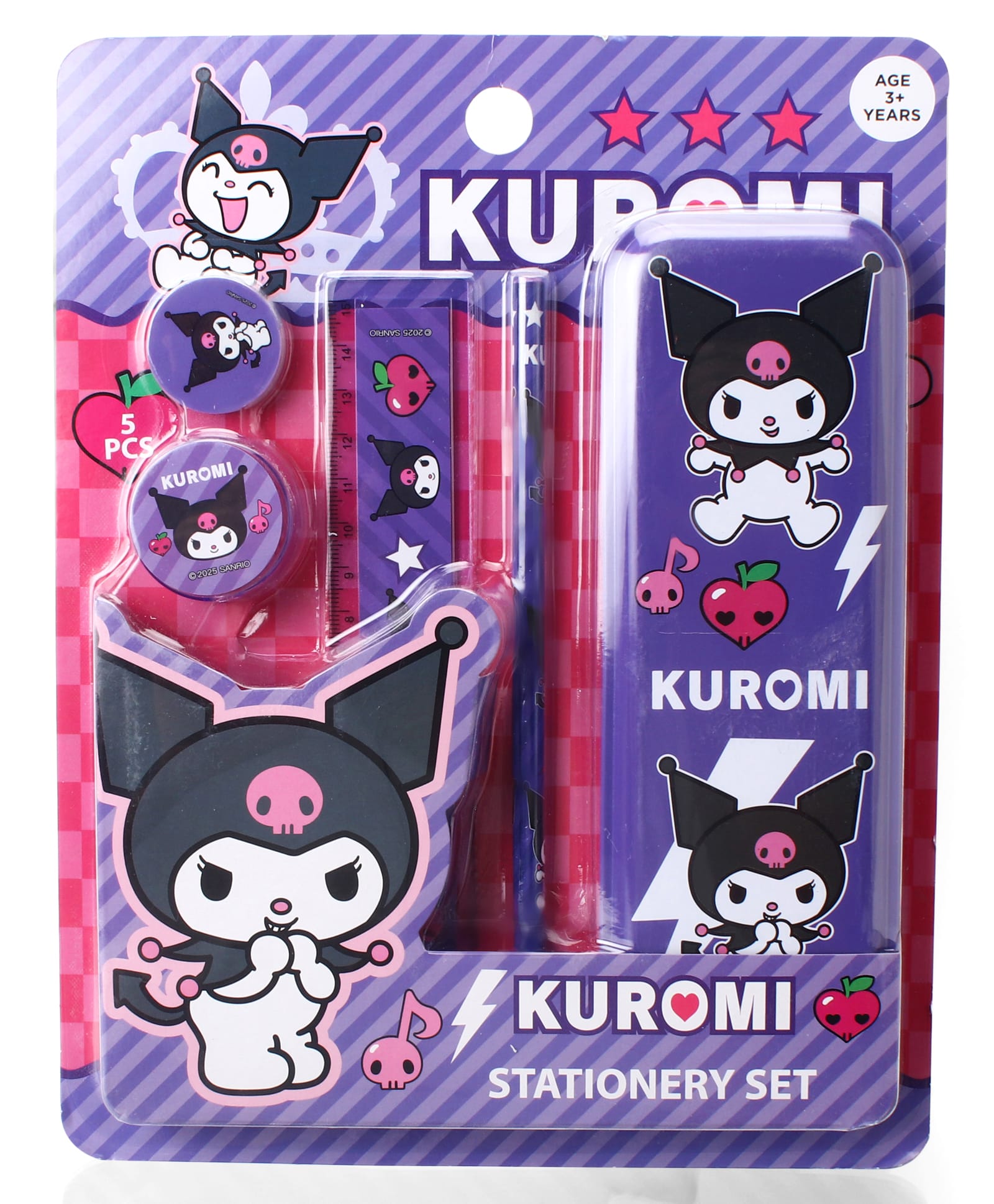 Hello Kitty Kuromi Stationery Set of 5 Pieces - Multicolor-picture-15