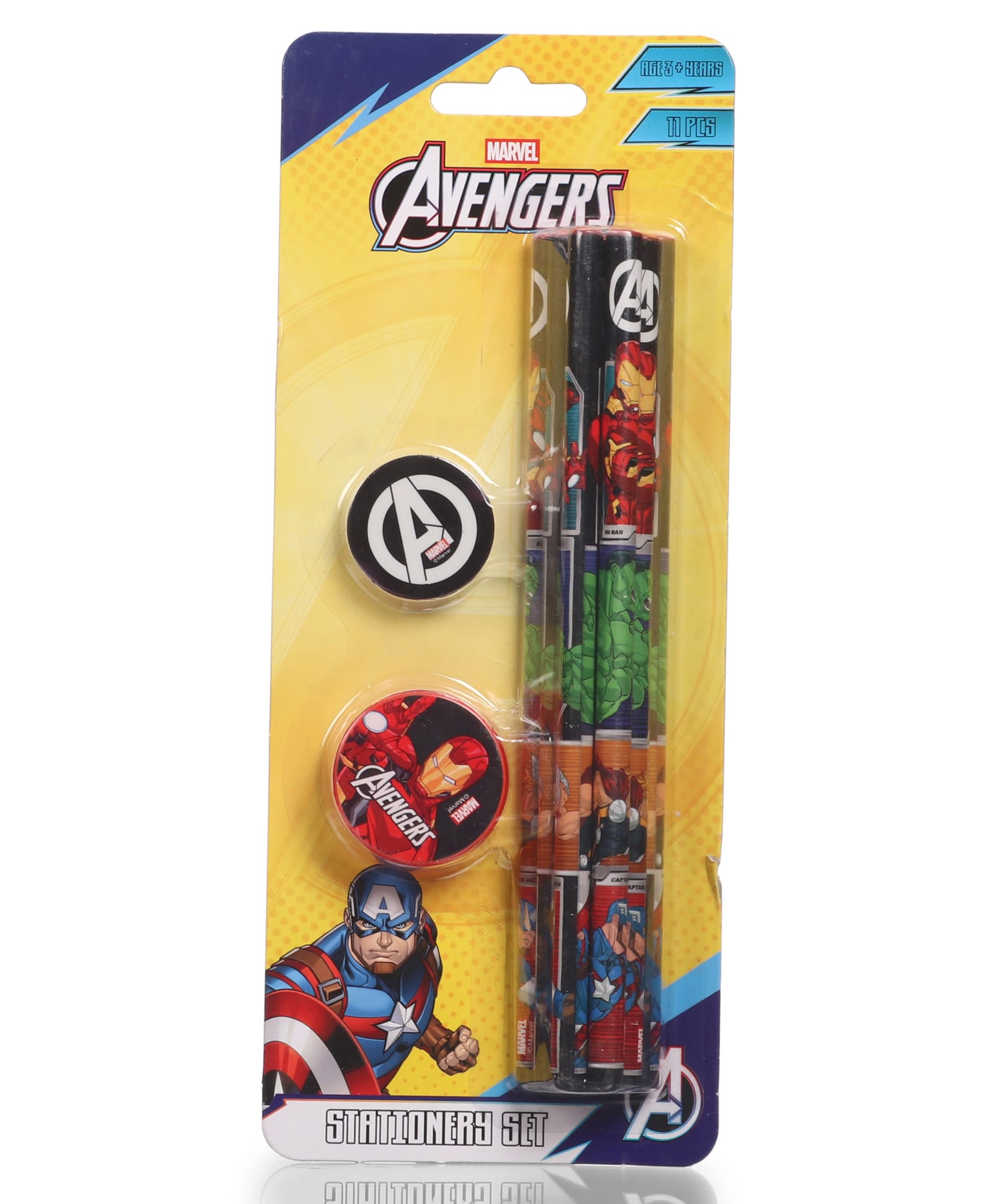 Avengers Pencils with Eraser & Sharpener - Pack of 9-picture-8