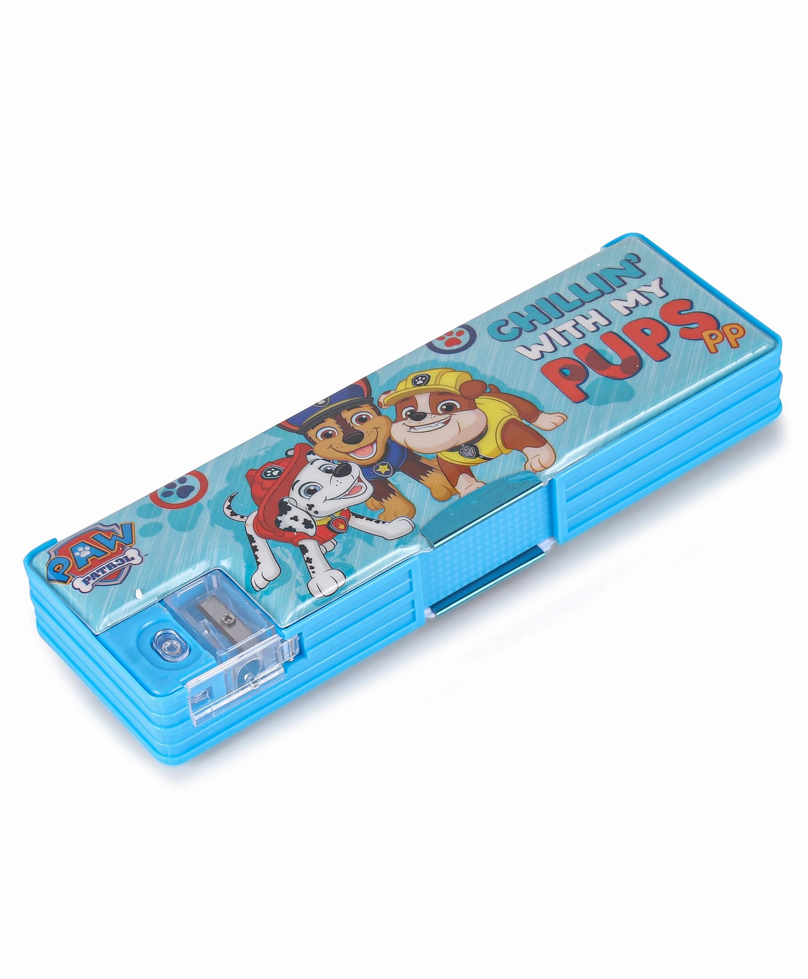 Paw Patrol Magnetic Pencil Box with Built-in Sharpener - Light Blue-image-39