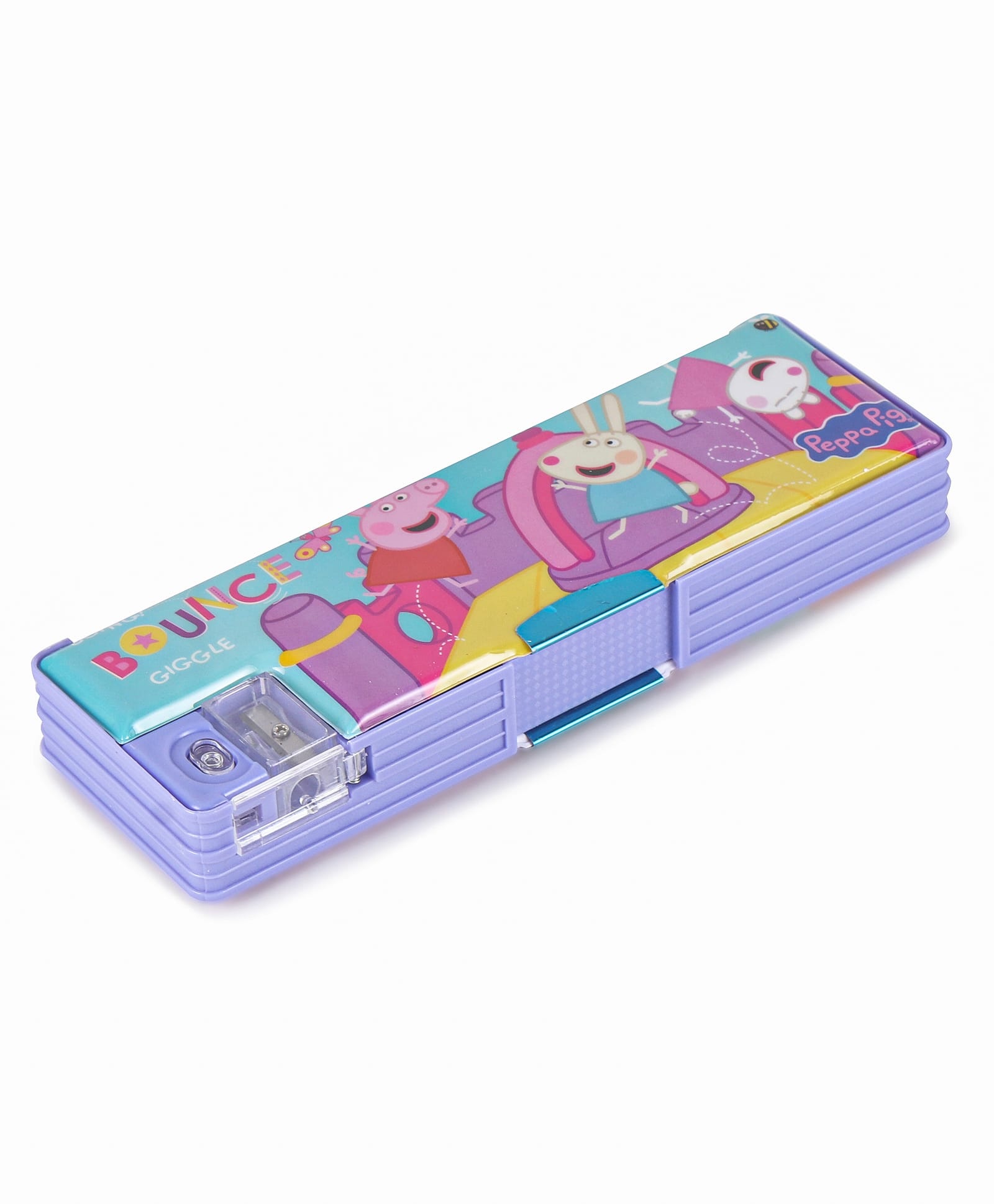 PEPPA PIG Theme Magnetic Pencil Box with Built-in Sharpener - Purple-picture-48