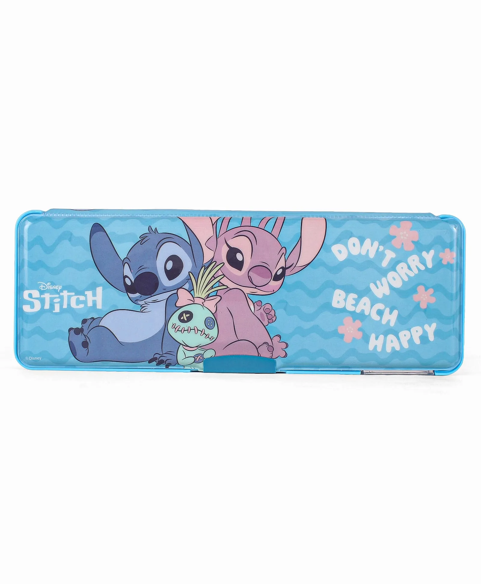 Disney Stitch Theme Magnetic Pencil Box with Built-in Sharpener