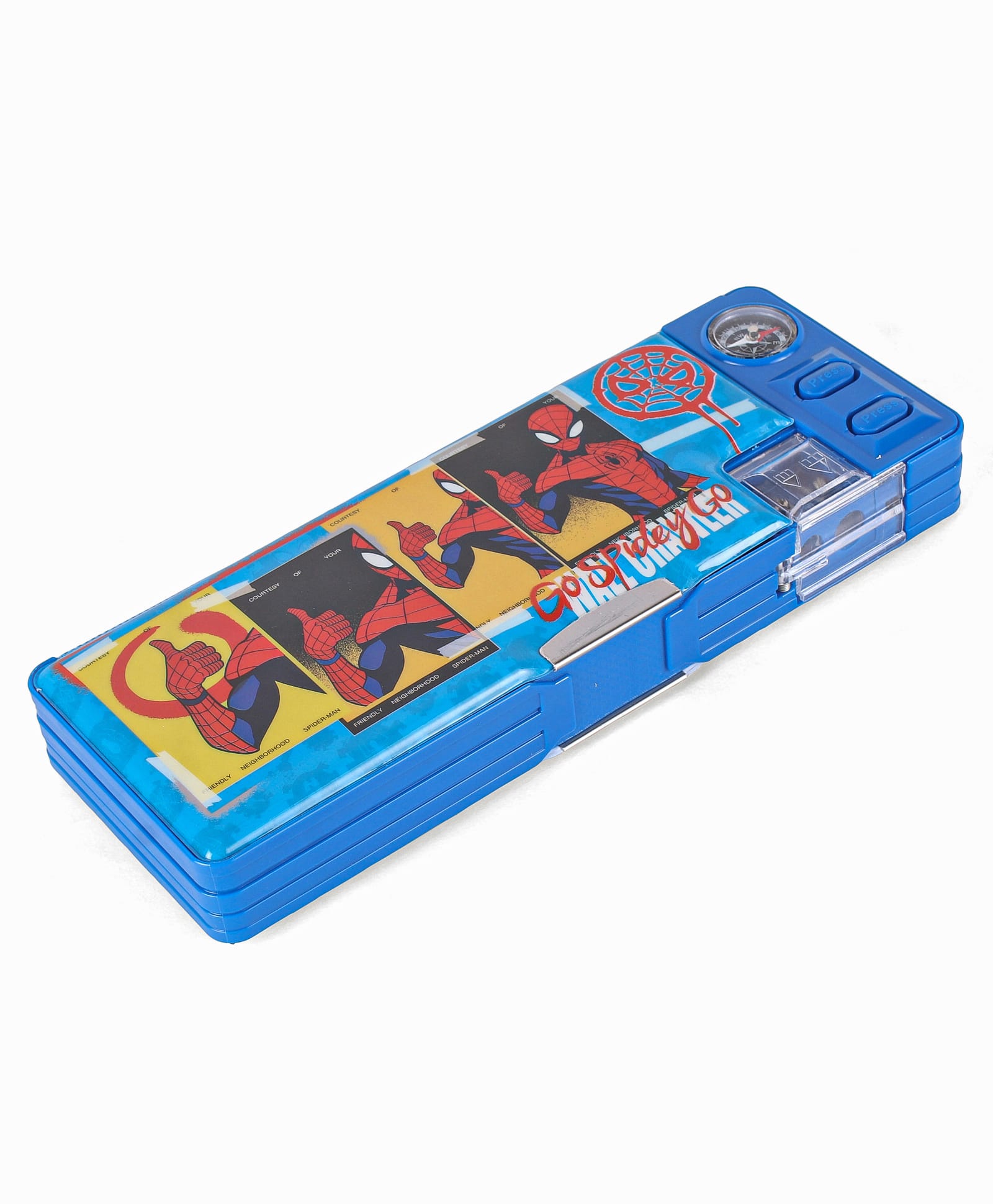 Spider Man Magnetic Pencil Box - Blue-image-9