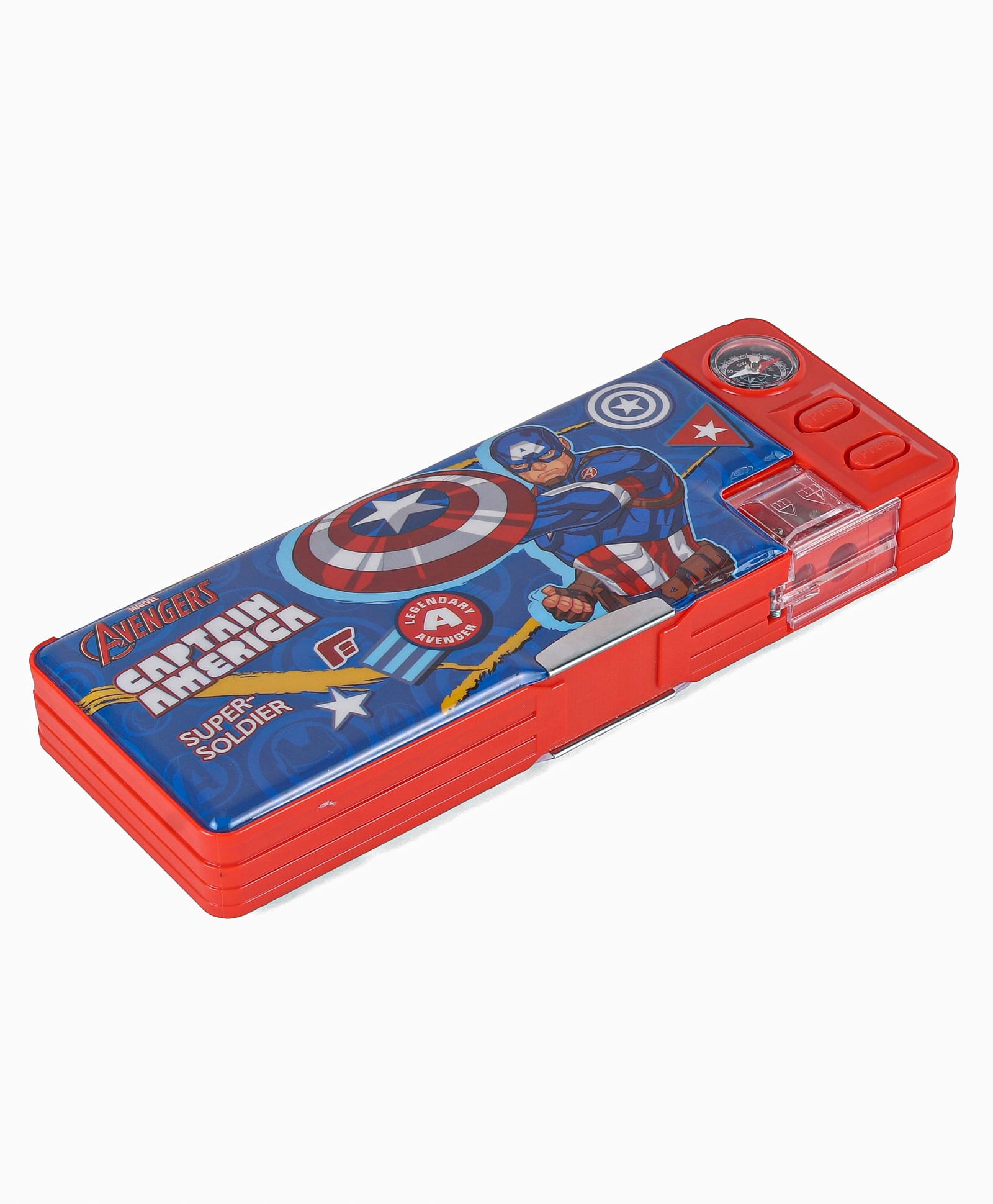 Avengers Iron Man & Captain America Magnetic Pencil Box - Red-picture-14