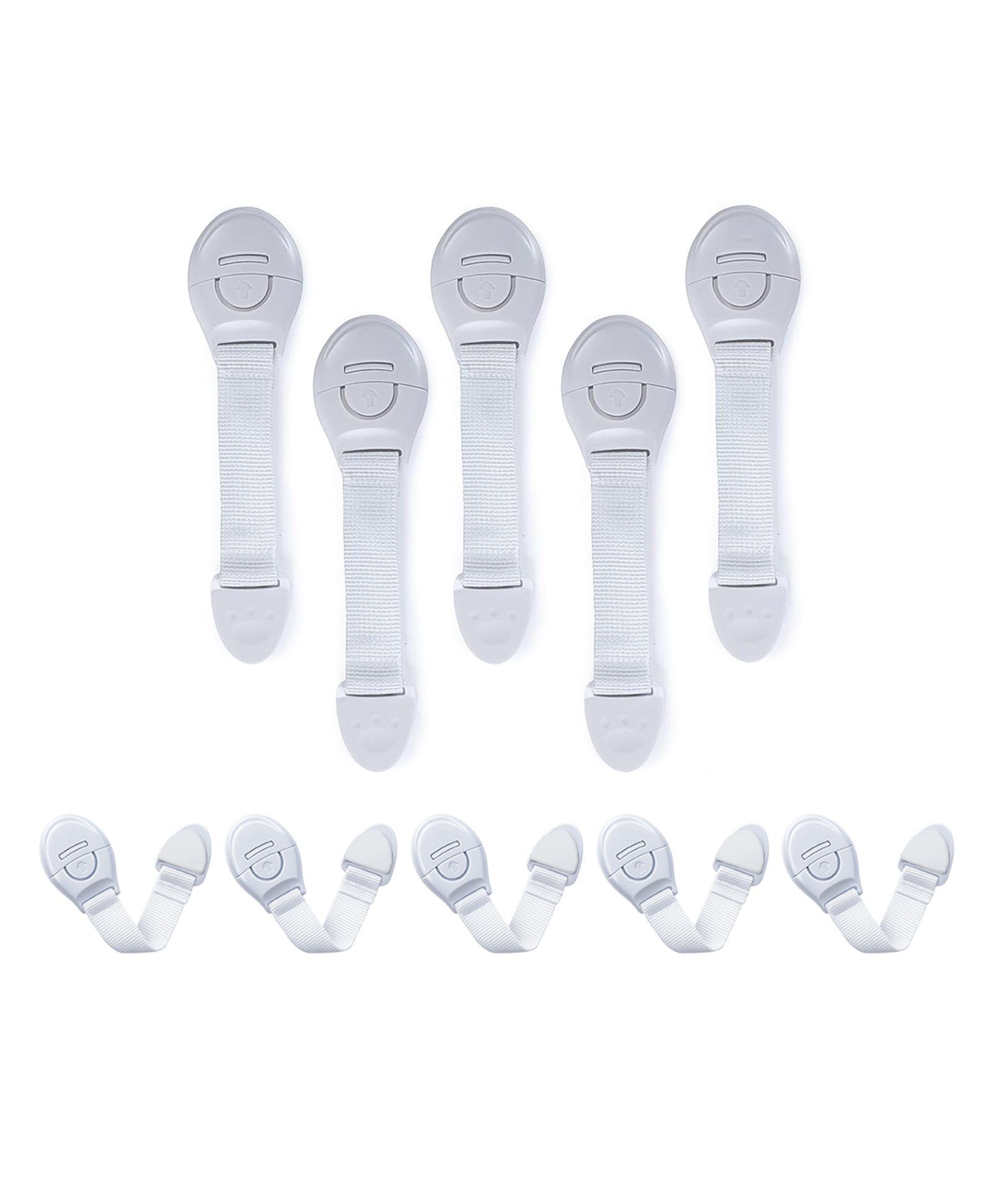tutots Kids Safety Cabinet Door Locks, 10 Pcs Cabinet Lock With Self Adhesive-image-32