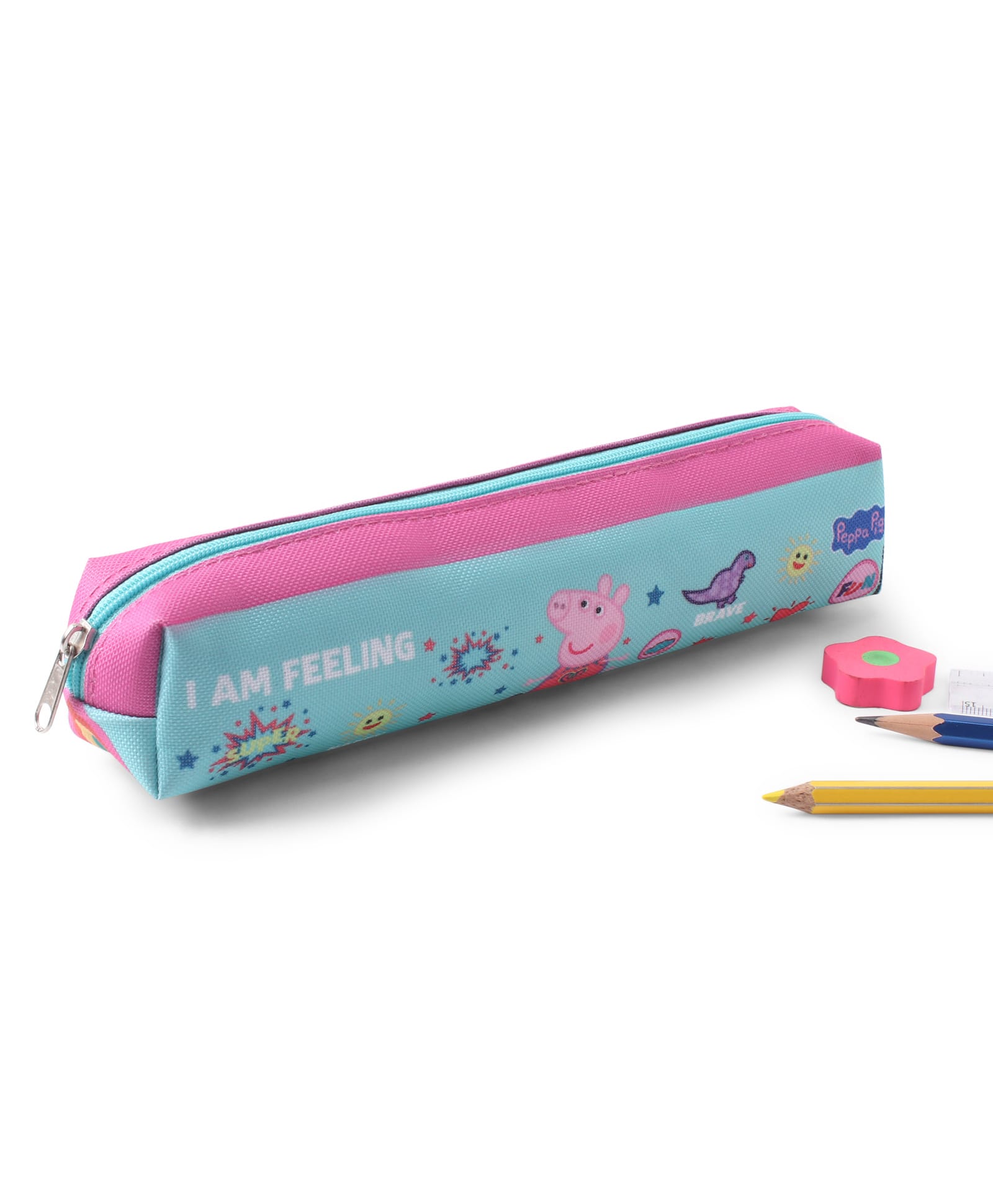 PEPPA PIG Pencil Pouch For Kids Pack of 1 - Pink & Blue-picture-41