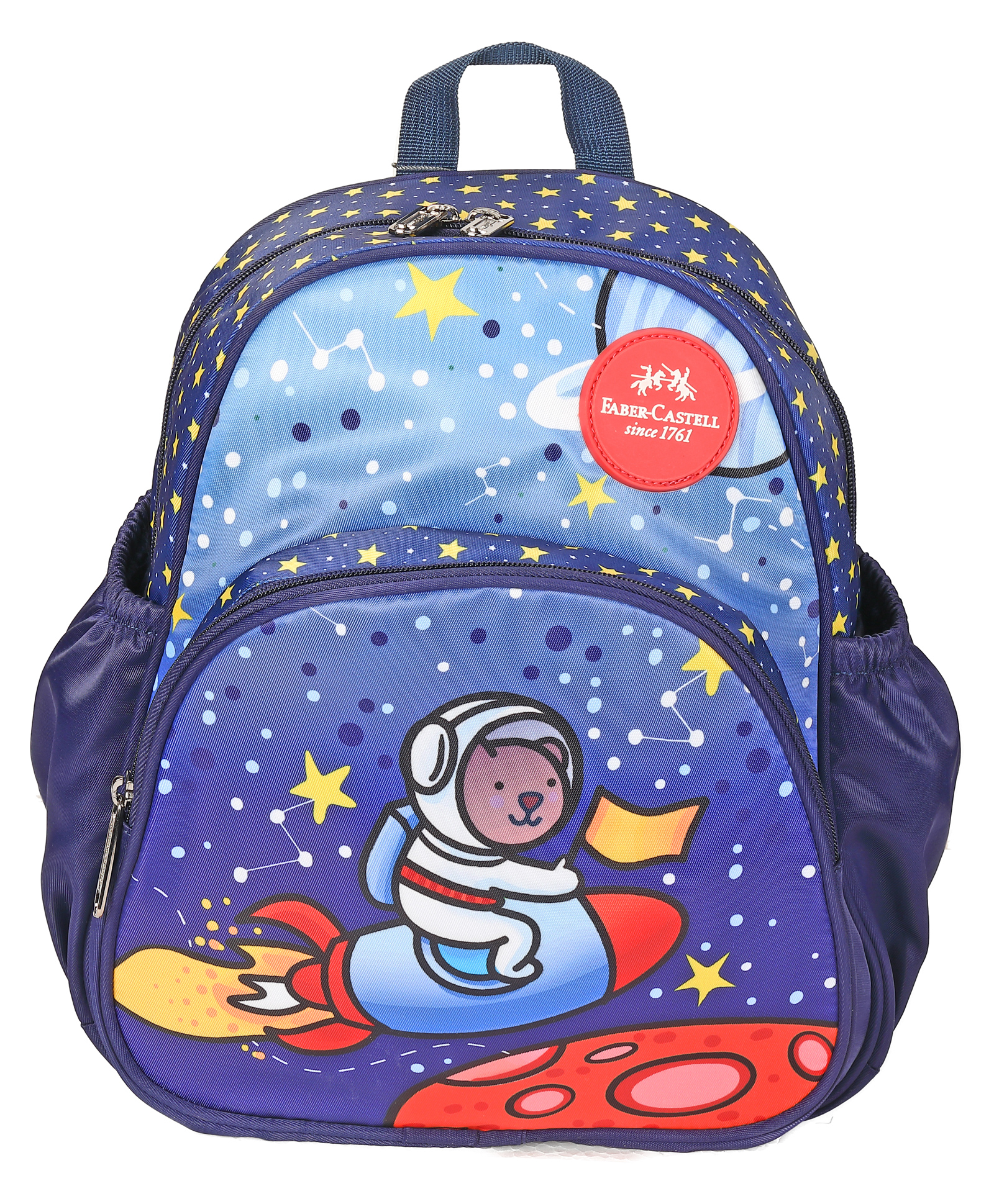 Faber Castell 12 Inches School Backpack with Space Theme Print - Blue-picture-22