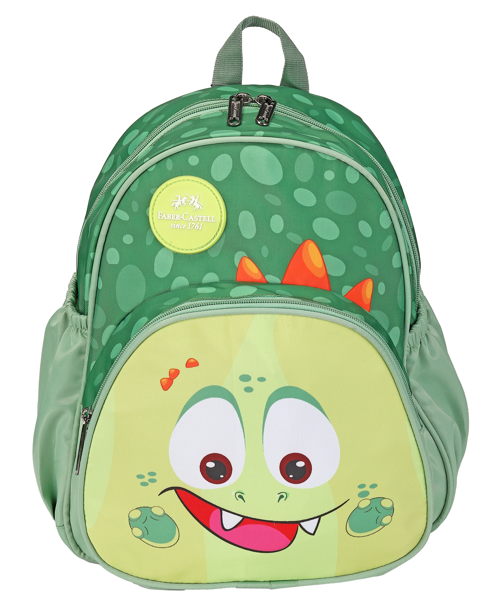 Faber Castell 12 Inches School Backpack with Dino Print - Green-picture-25