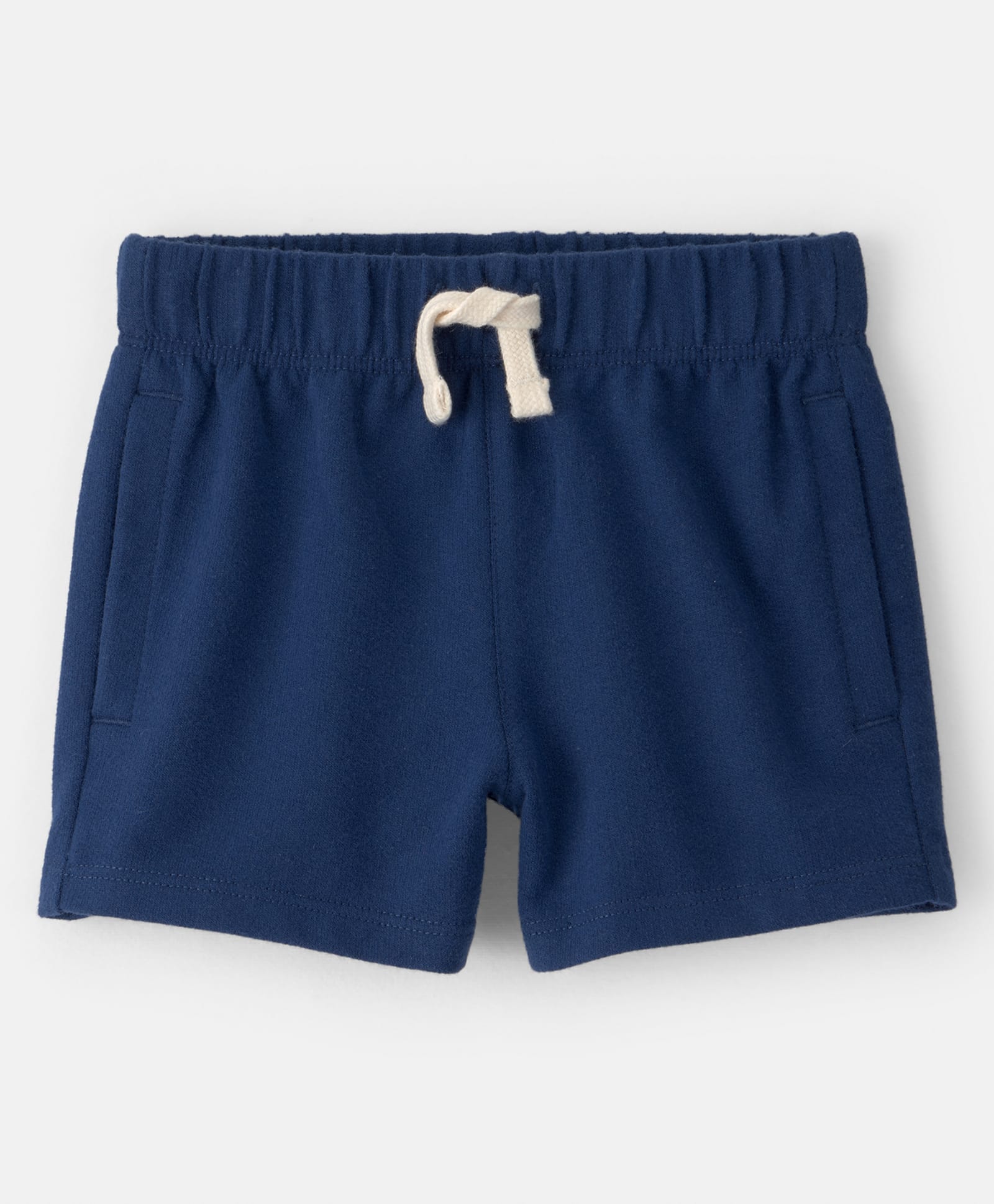Carter's Cotton Knit Mid Thigh Length Solid Colour Shorts- Blue-image-34