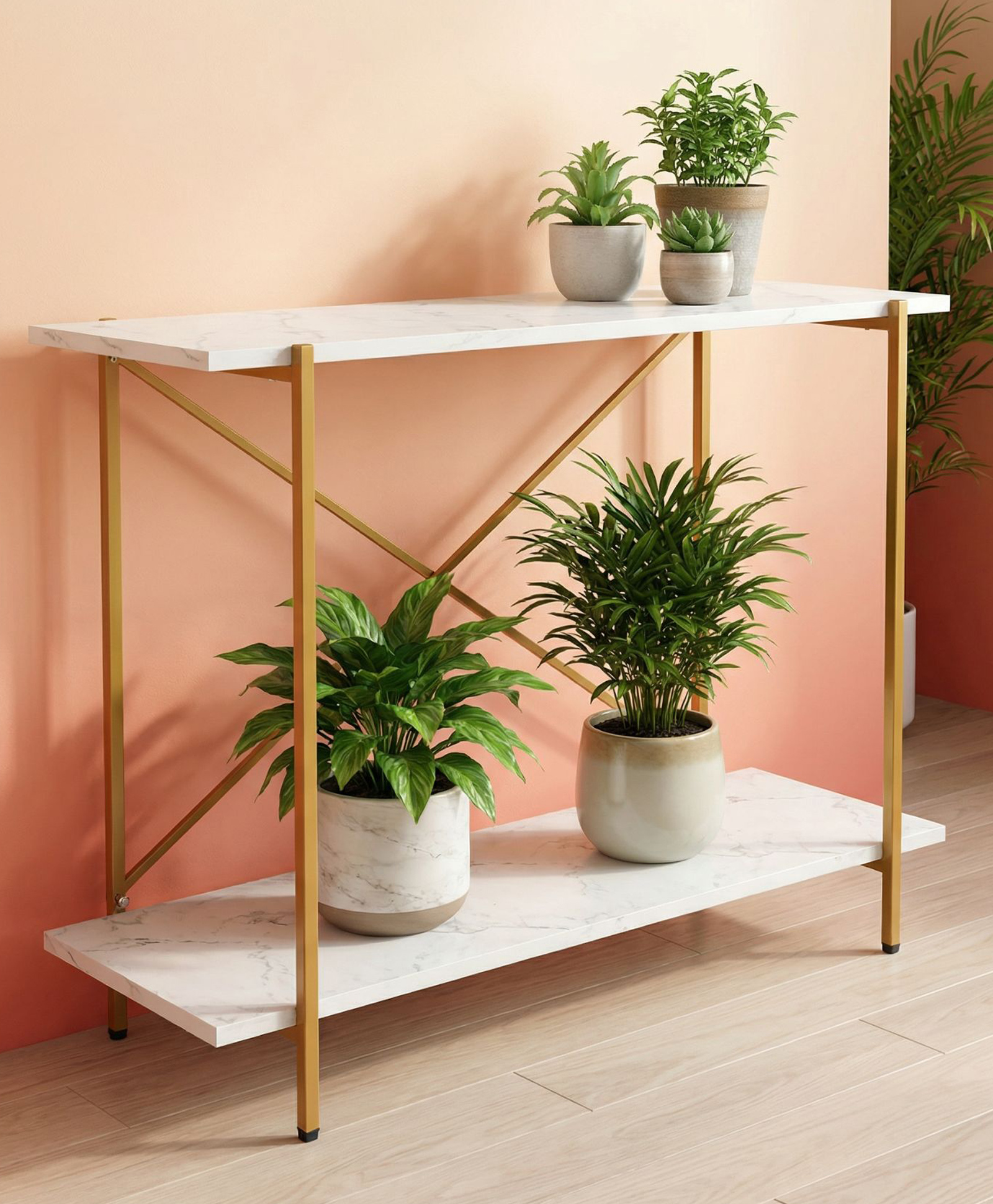 ecofynd Jr Elix Plant Stands for Outdoor Balcony, Flower Pot Stand for Indoor Plants, Long Metal Planter Stand for Living Room, home decor, Indoor & Outdoor plants.-image-15