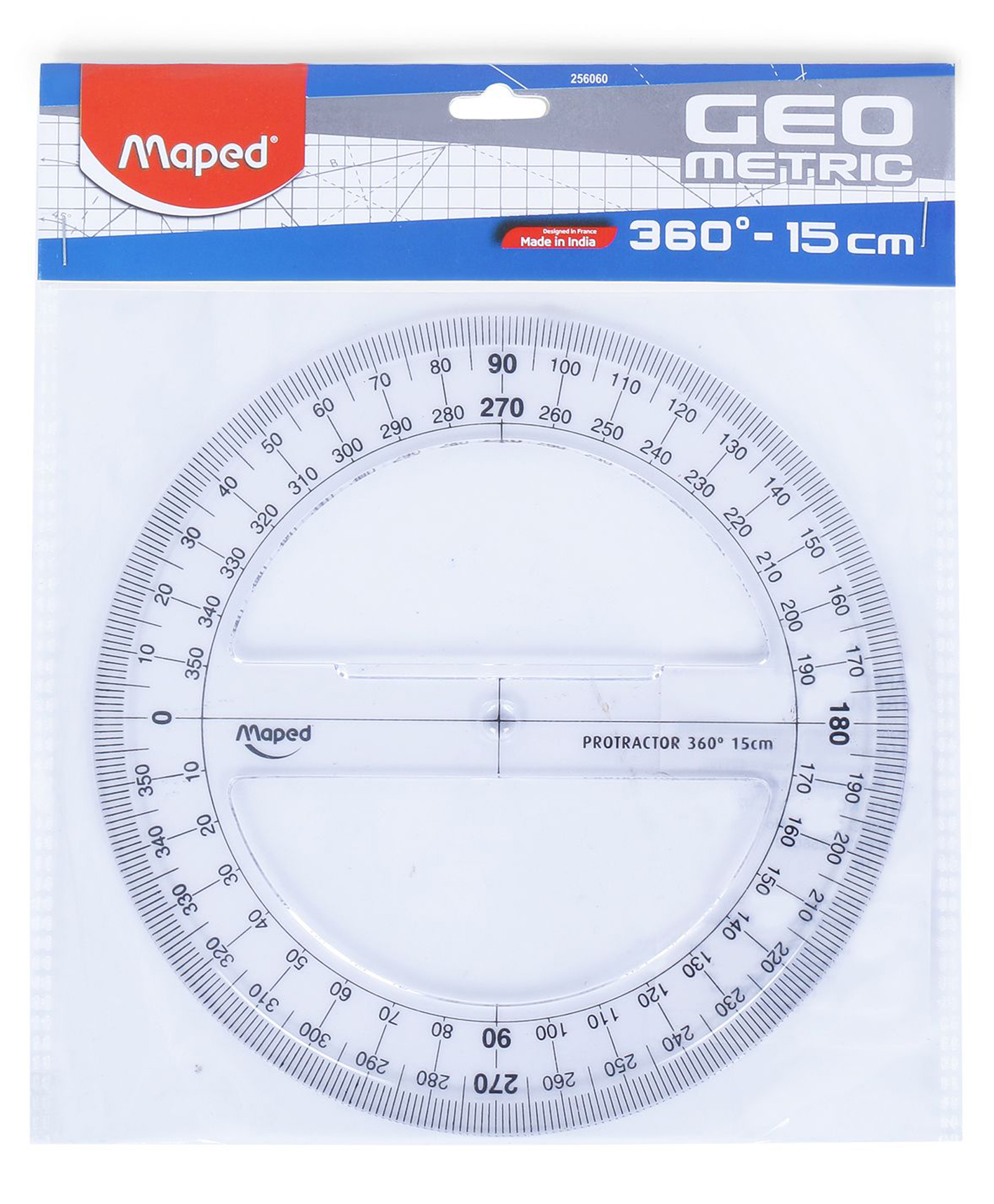 Maped Geometric 360° Transparent Protractor - 15 cm-picture-32