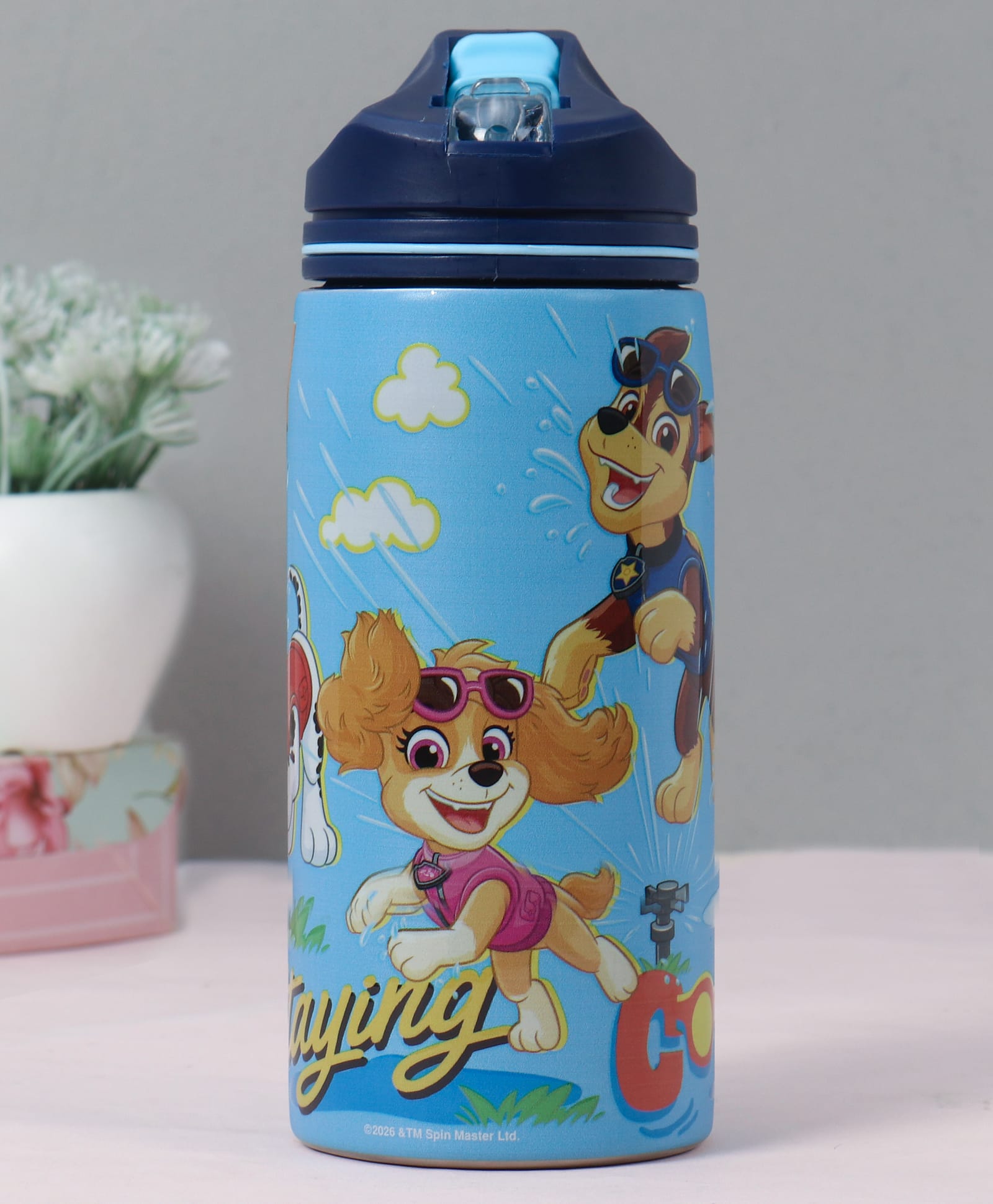 Paw Patrol Non Insulated Steel Sipper Water Bottle Light Blue - 500 ml-image-7