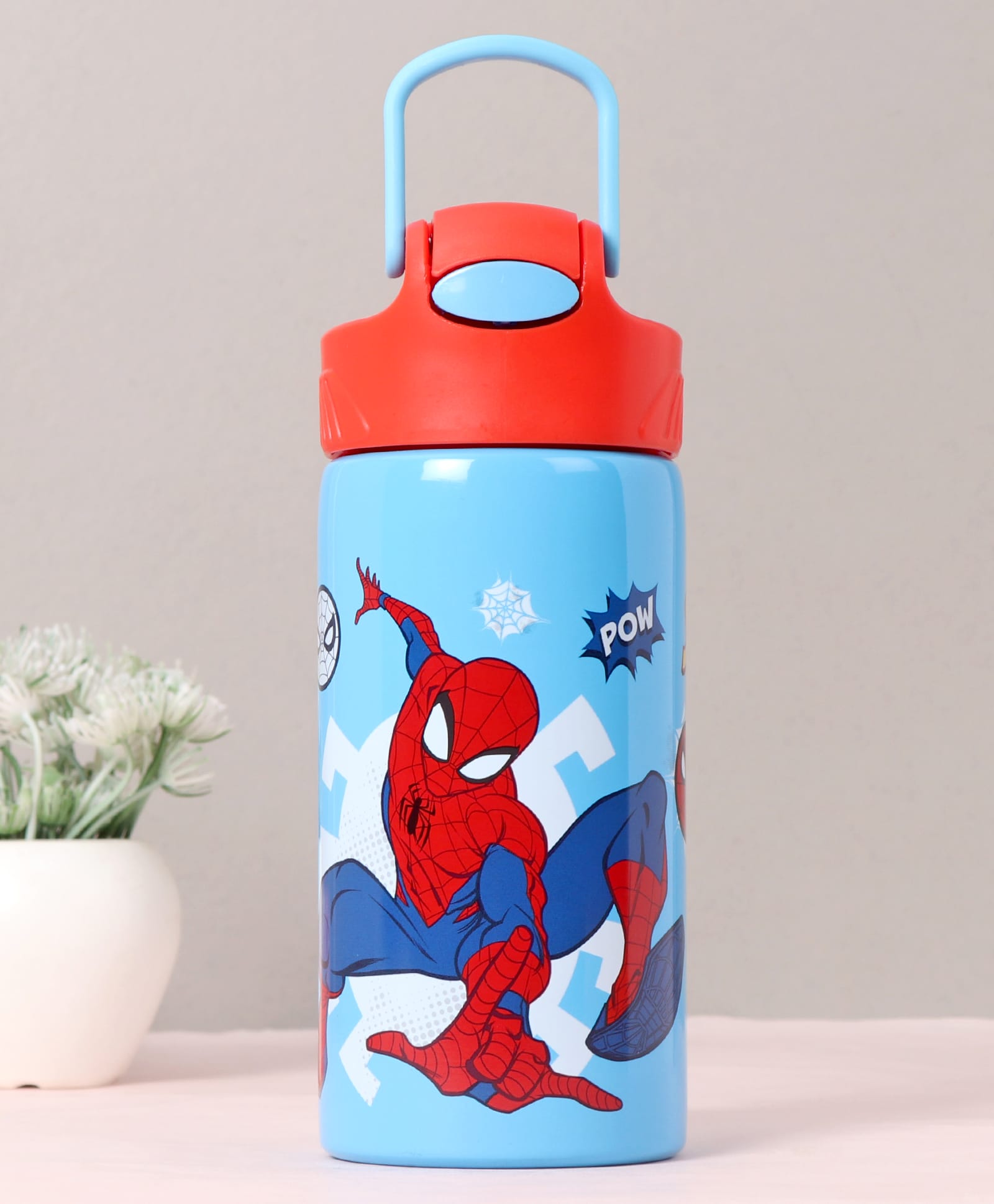 Spider Man Insulated Sipper Water Bottle Blue & Red - 400 ml-image-23