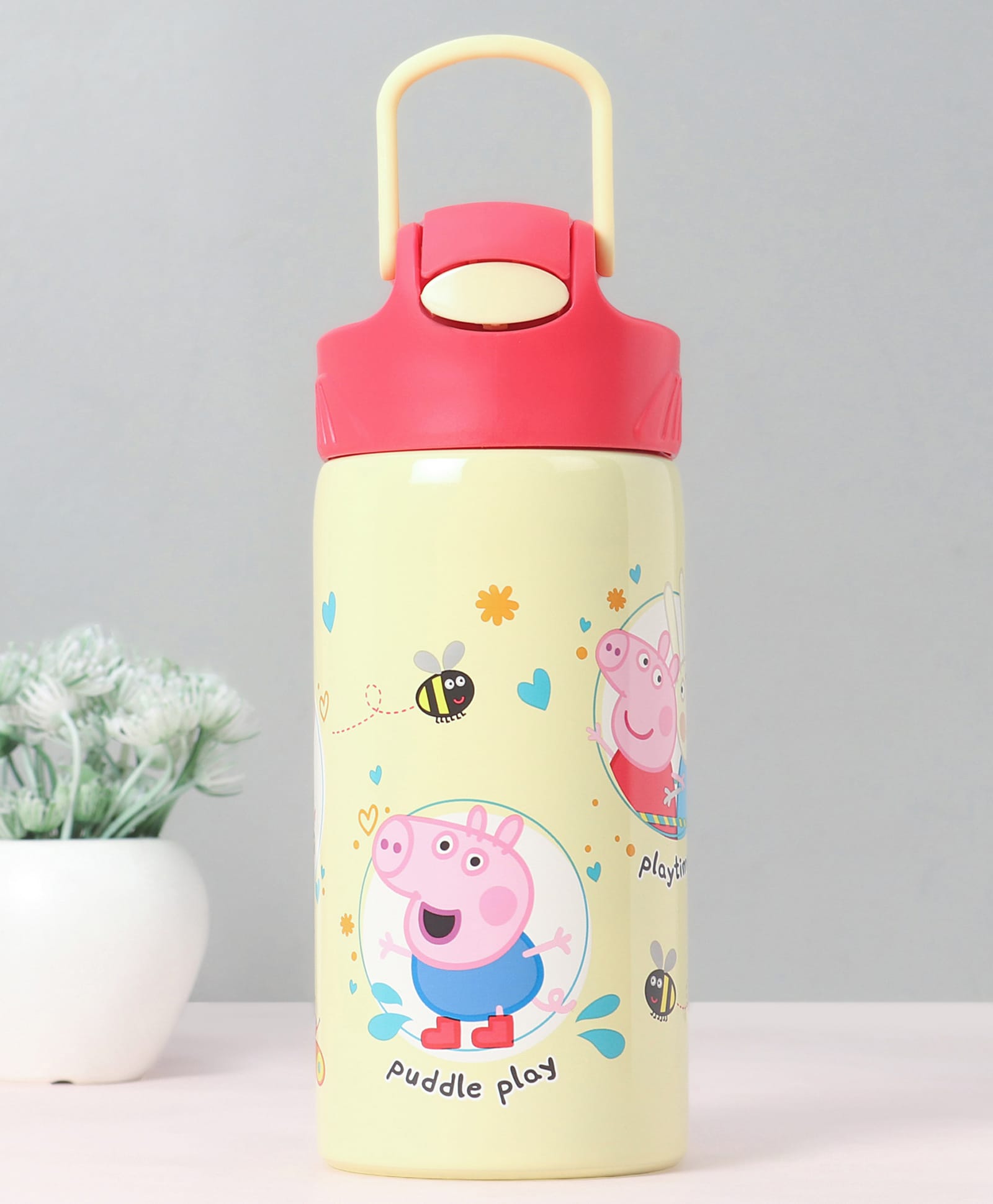 PEPPA PIG Insulated Stainless Steel Sipper Water Bottle Yellow - 400 ml-image-29