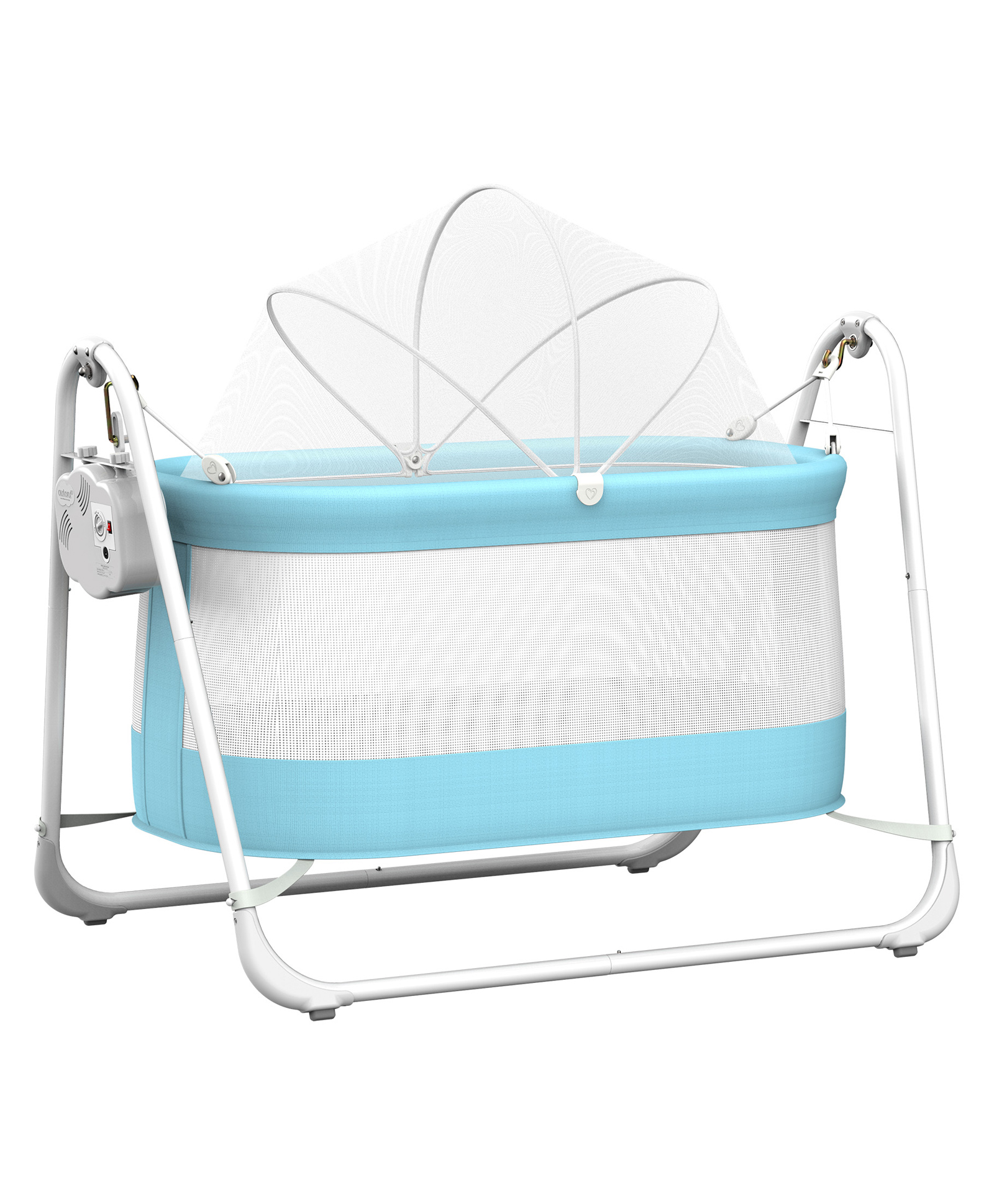 Autoru Two-Tier Automatic Swing Baby Cradle Z2 with Mosquito net, Mint-image-23