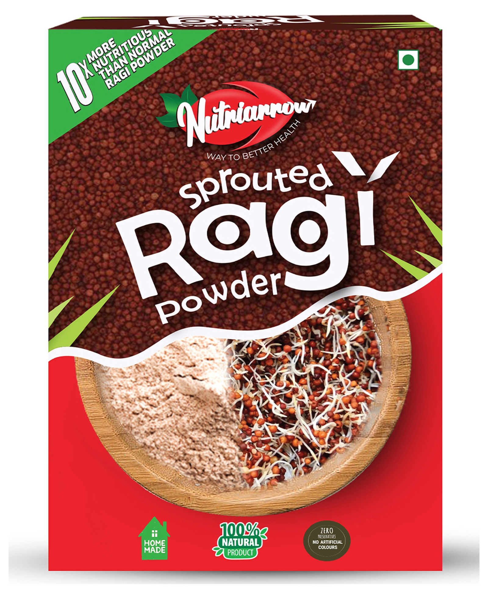 Nutriarrow Sprouted Ragi Powder |100% Natural& Organic Ragi Flour/Nachni Flour/Ragi Satva/Kodra/Taidalu/Kezhvaragu/Finger Millet Flour, 200 g-picture-15
