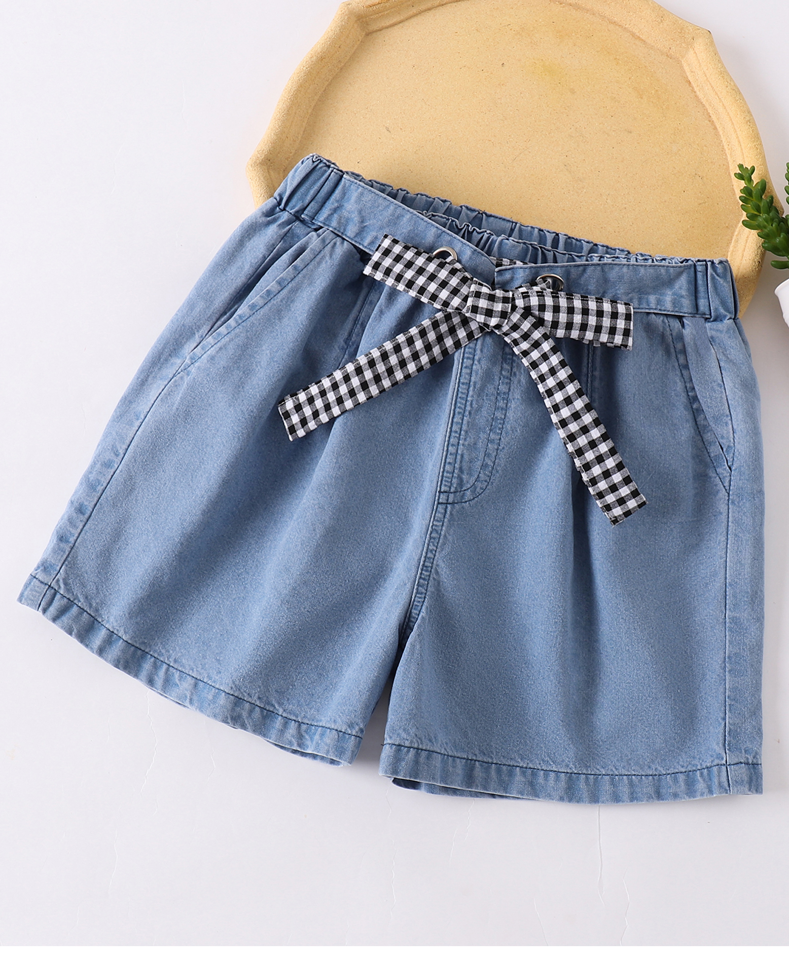Mark & Mia Cotton Shorts With Bow Applique - Blue-picture-15