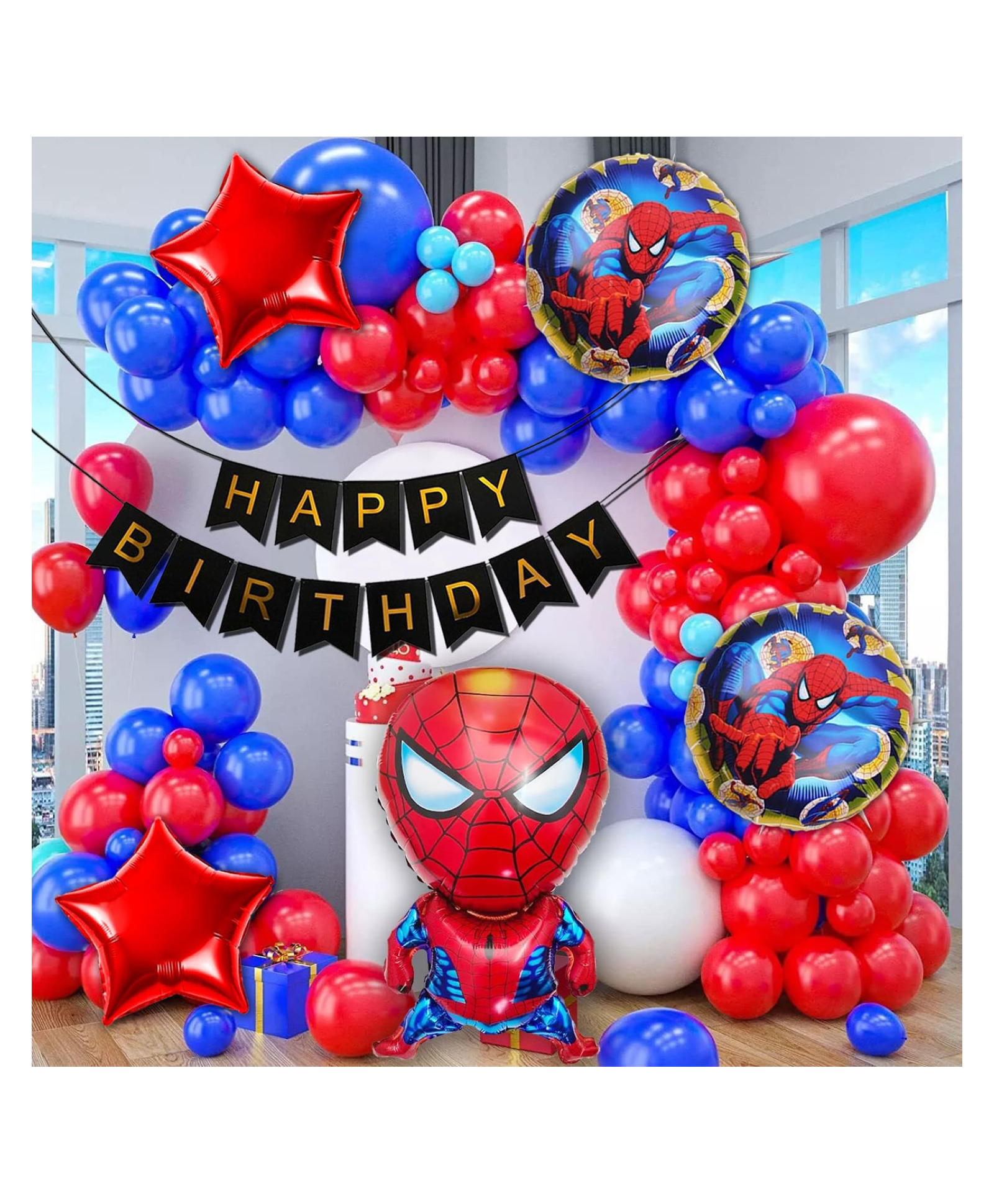 spiderman theme set Foil Balloon - Pack of 46-image-30