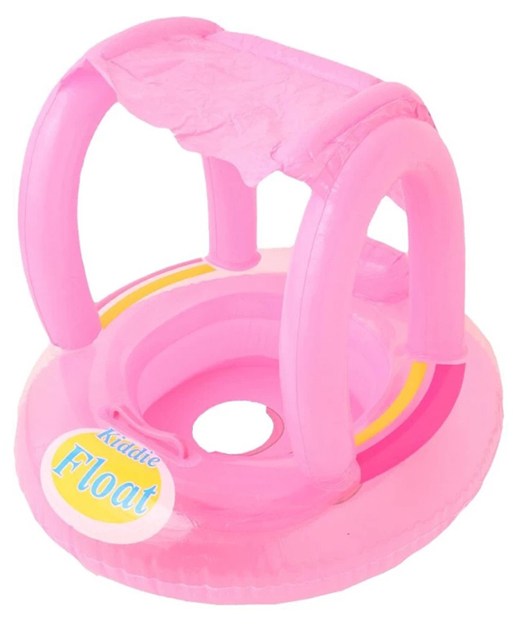 Azhari Inflatable Swimming Float Tube With Sun Protection for Kids - Pink-image-22
