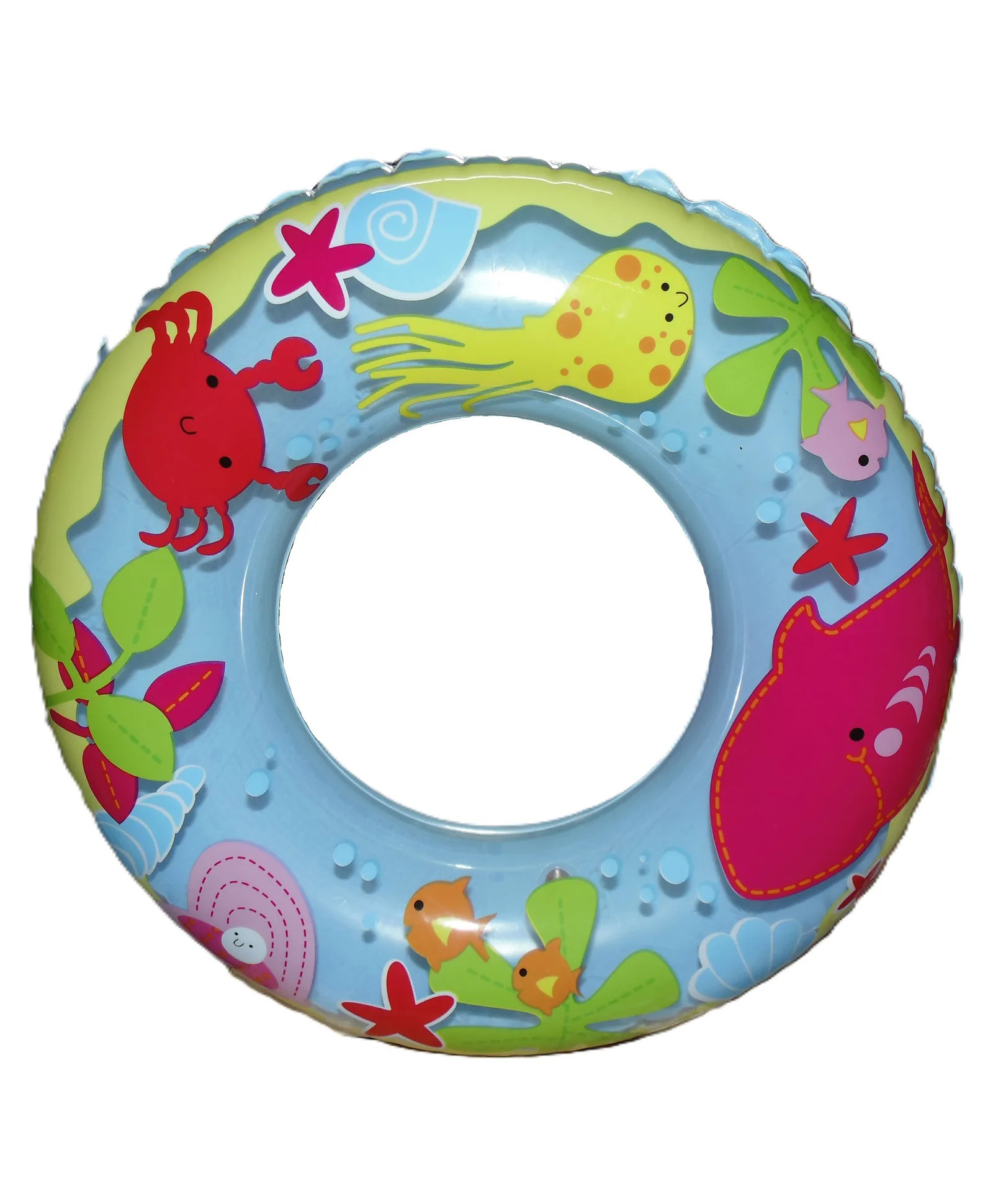 Azhari Inflatable Fish Print Swim Ring safety tube pool toy For kids size 60cm-image-31