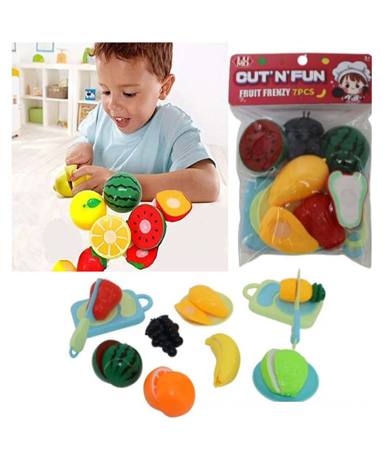 Azhari Cut N Fun Kids Fruit Pretend Play Cutting Fruit Set - Color May Vary-picture-21