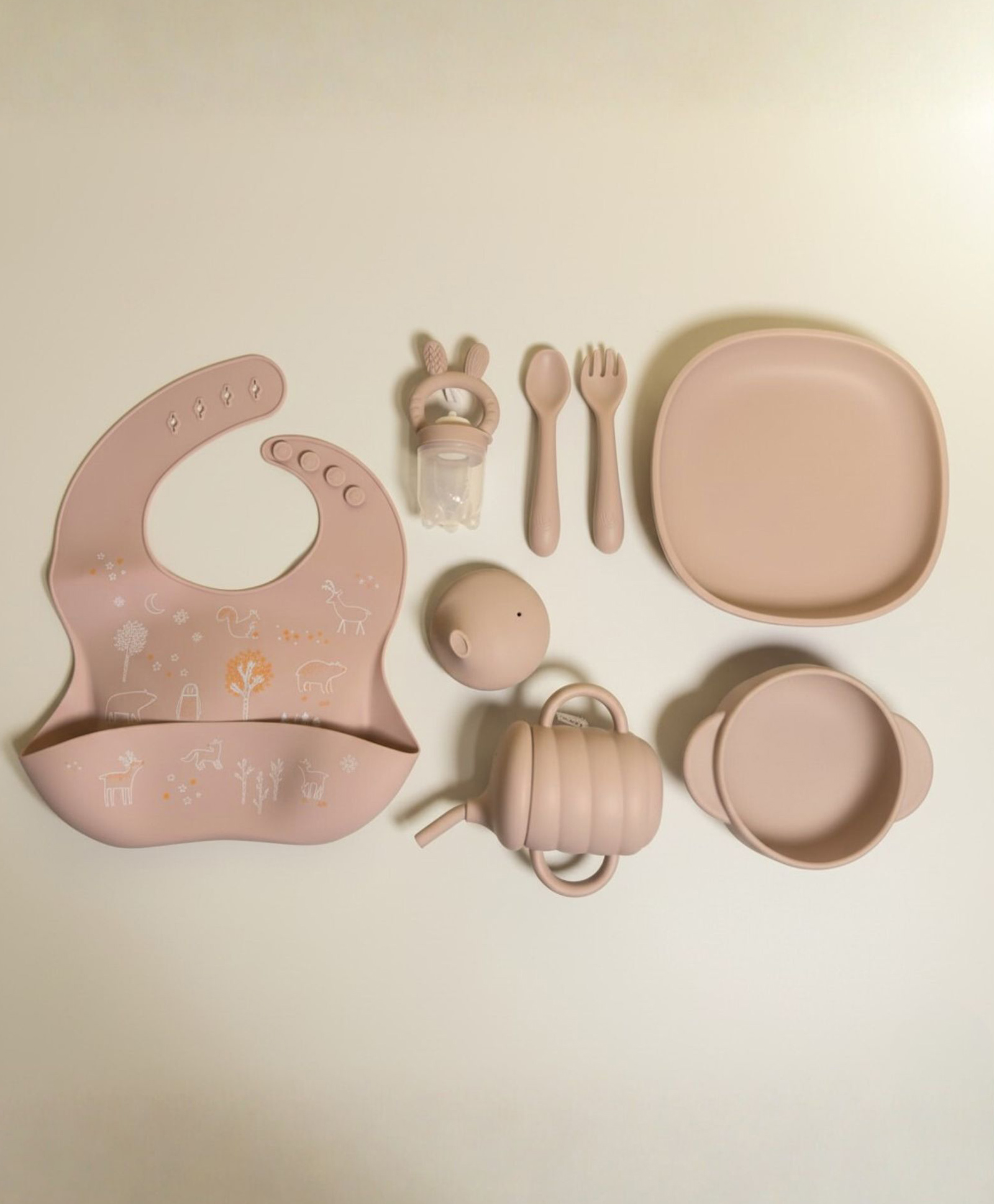 BabyStreet (Silicone Suction All in One Feeding Set) (FDA Approved, Mess Free Feeding, Non-Toxic, Non-Slip) (30x25x5 cm) - Blush (Pack of 6)-image-12