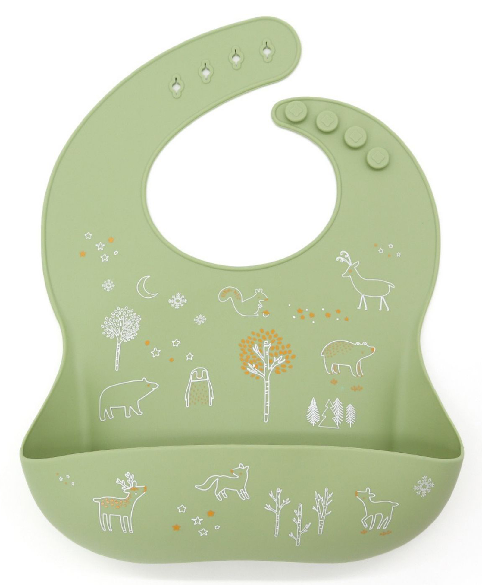BabyStreet (Silicone Bib with Catcher) (FDA Approved, Non-Toxic, Easy to Clean) (29 x 23 x 8 cm) - 120 g Olive-image-29
