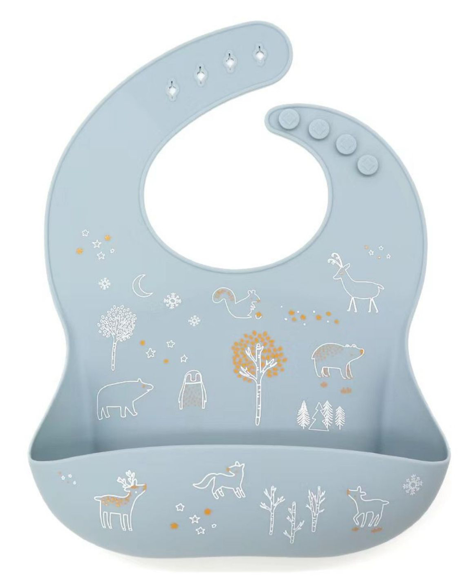 BabyStreet (Silicone Bib with Catcher) (FDA Approved, Non-Toxic, Easy to Clean) (29 x 23 x 8 cm) - 120 g Cloud-image-25