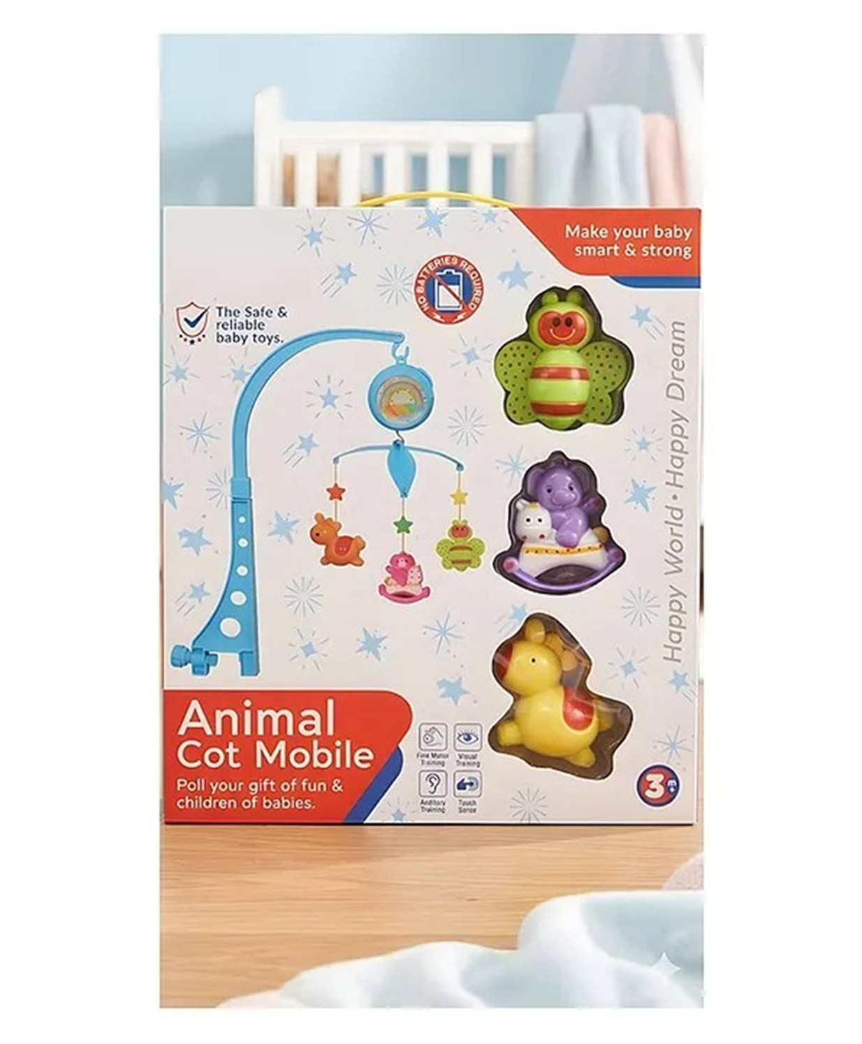 AKN TOYS Musical Animal Cot Mobile Set | Durable and Engaging Game for Kids- PACK OF 1- COLOR MAY VARY-picture-41