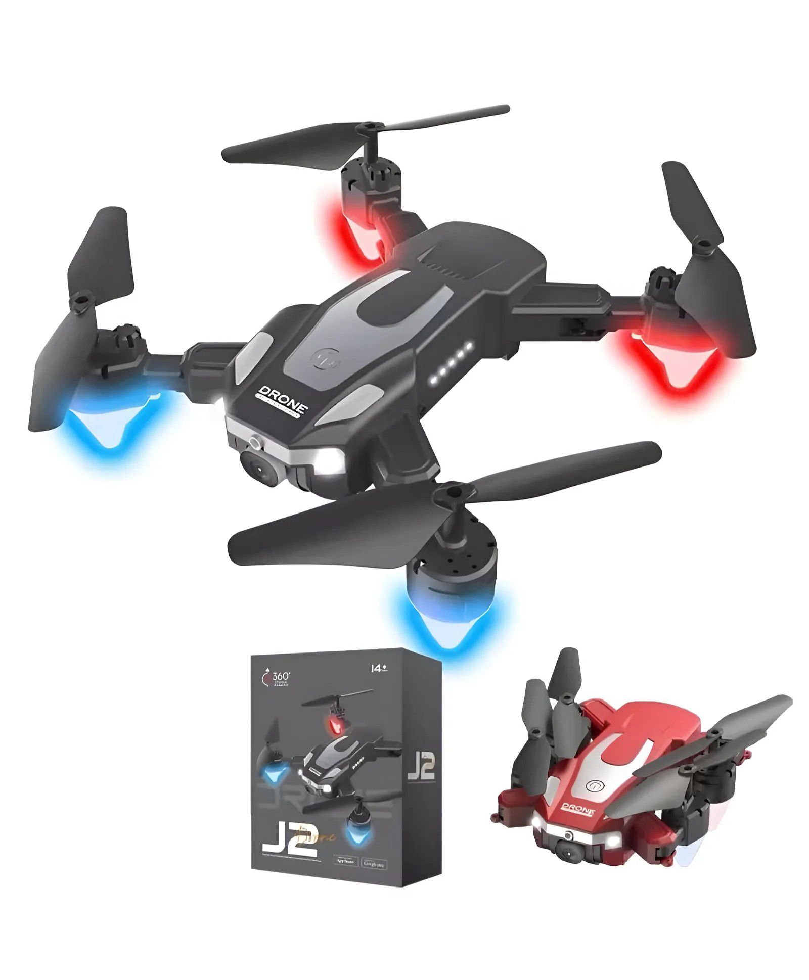 AKN TOYS J2 Foldable Toy Drone for Kids & Beginners 4K Dual Camera, Obstacle Avoidance, Altitude Hold & Easy One-Key Takeoff Perfect Indoor & Outdoor Starter Drone-image-45