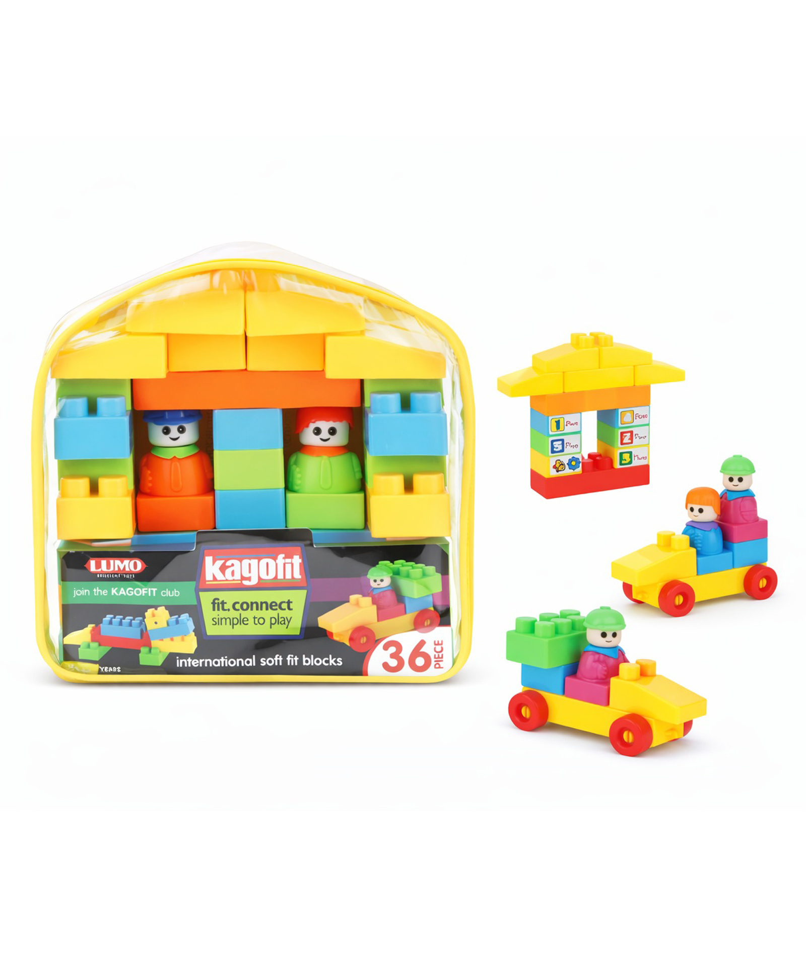 Sanjary 36 Piece Soft Building Blocks Set with Figures, Colorful Educational Construction Toy for Kids color design may vary-image-9