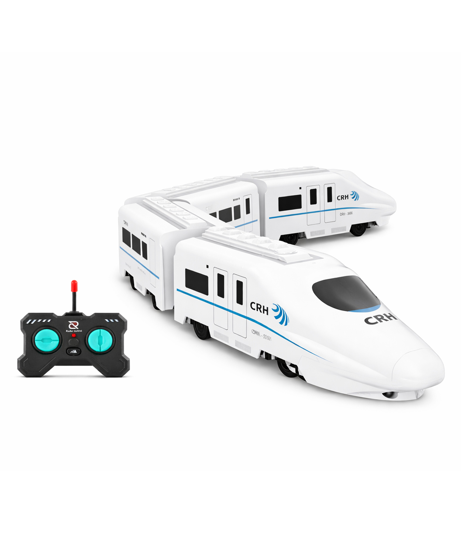 Sanjary High Speed Remote Control Bullet Train Toy with Lights, Rechargeable Battery, DIY Assembly, Long Rail Design for Kids Play color design may vary-image-3
